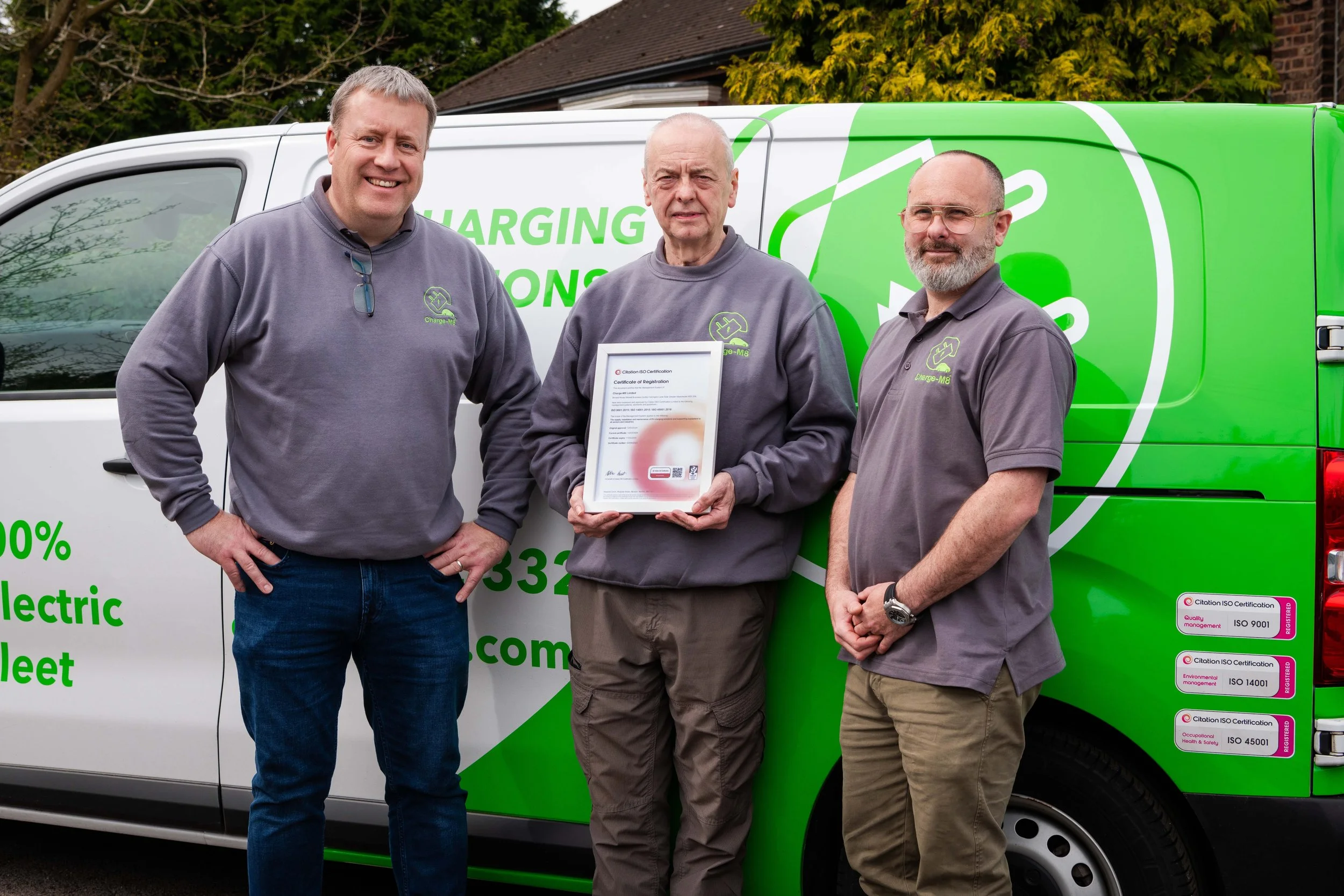 Sale’s Charge-M8 earns triple ISO certification, meets top industry standards