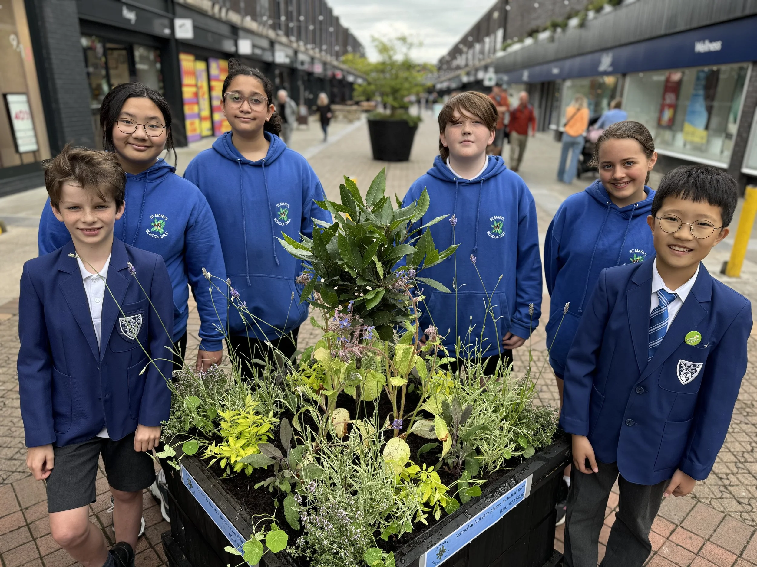 Sale Town in Bloom: Local pupils cultivate edible garden in the town centre