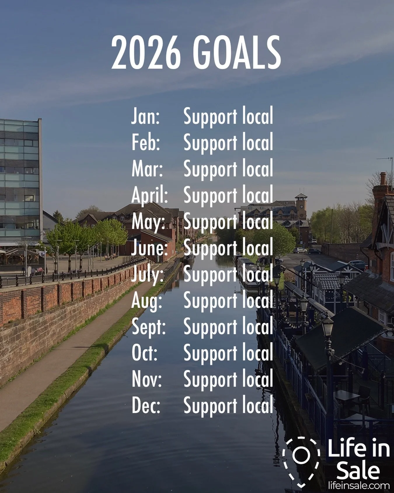 My 2026 goals: are you with me?! 🫡

#LifeinSale | #SaleTown | #SupportLocal | #SupportSmall