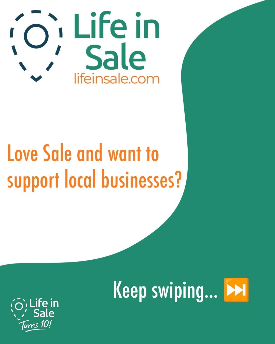 JUST 2️⃣ WEEKS TO GO! Life in Sale turns 10 in May and to celebrate, I&rsquo;ve brought together over 75 local offers, especially for YOU!

Subscribers to our neighbourhood newsletter will get early access to the FULL LIST of offers on Thursday 30th 
