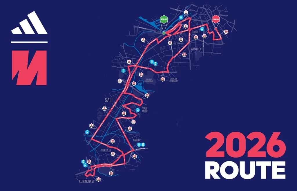 Manchester Marathon 2026 route map