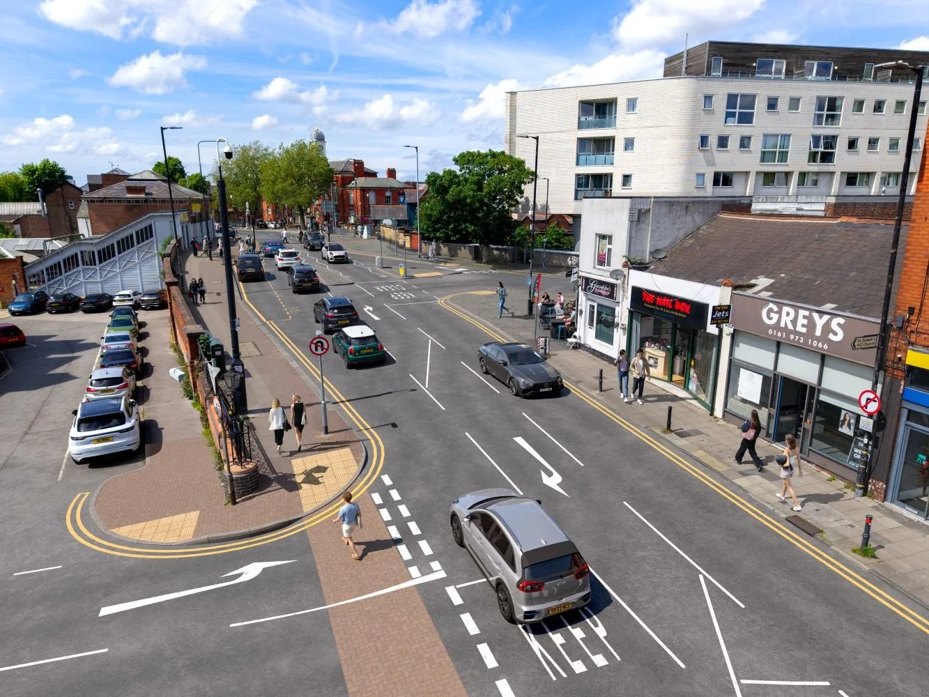 Sale Town Centre Improvement Project Visualisation Northenden Road West © Trafford Council