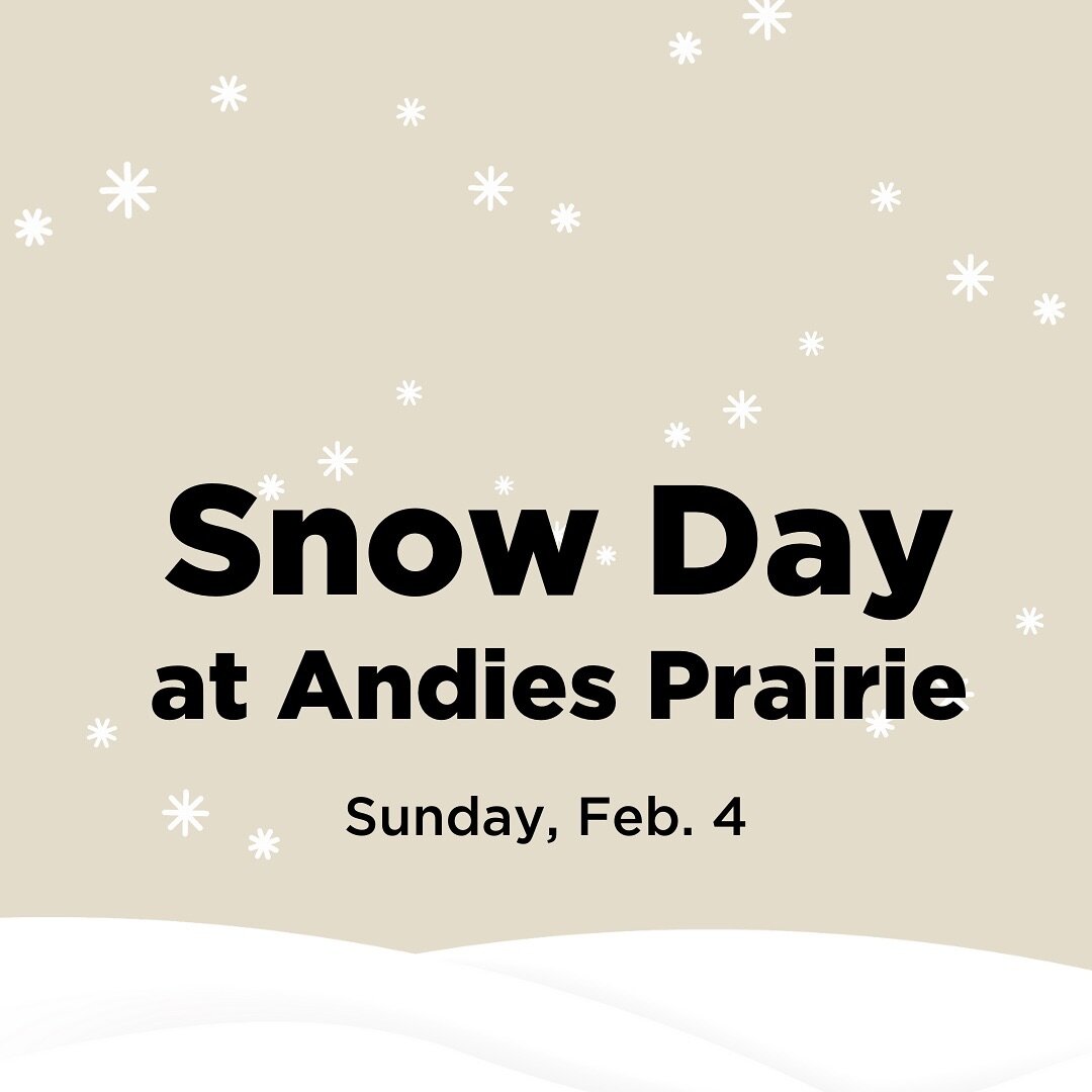 There&rsquo;s &ldquo;snow&rdquo; way we could pass up the opportunity for a snow day at Andies Prairie! Meet at the @wwuchurch parking lot (along Bade Ave., across from the Old Rogers Field) on Sunday, Feb. 4 at 10 a.m. to carpool. We will leave at 1