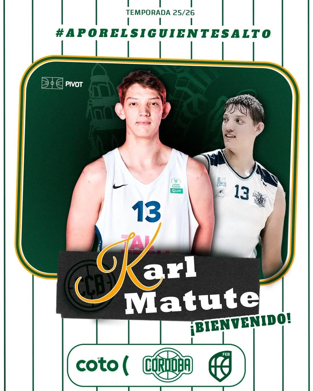 Karl Matute, nuevo pívot que se incorporación de CCB para completar una terna junto a Schutte y Sagnia