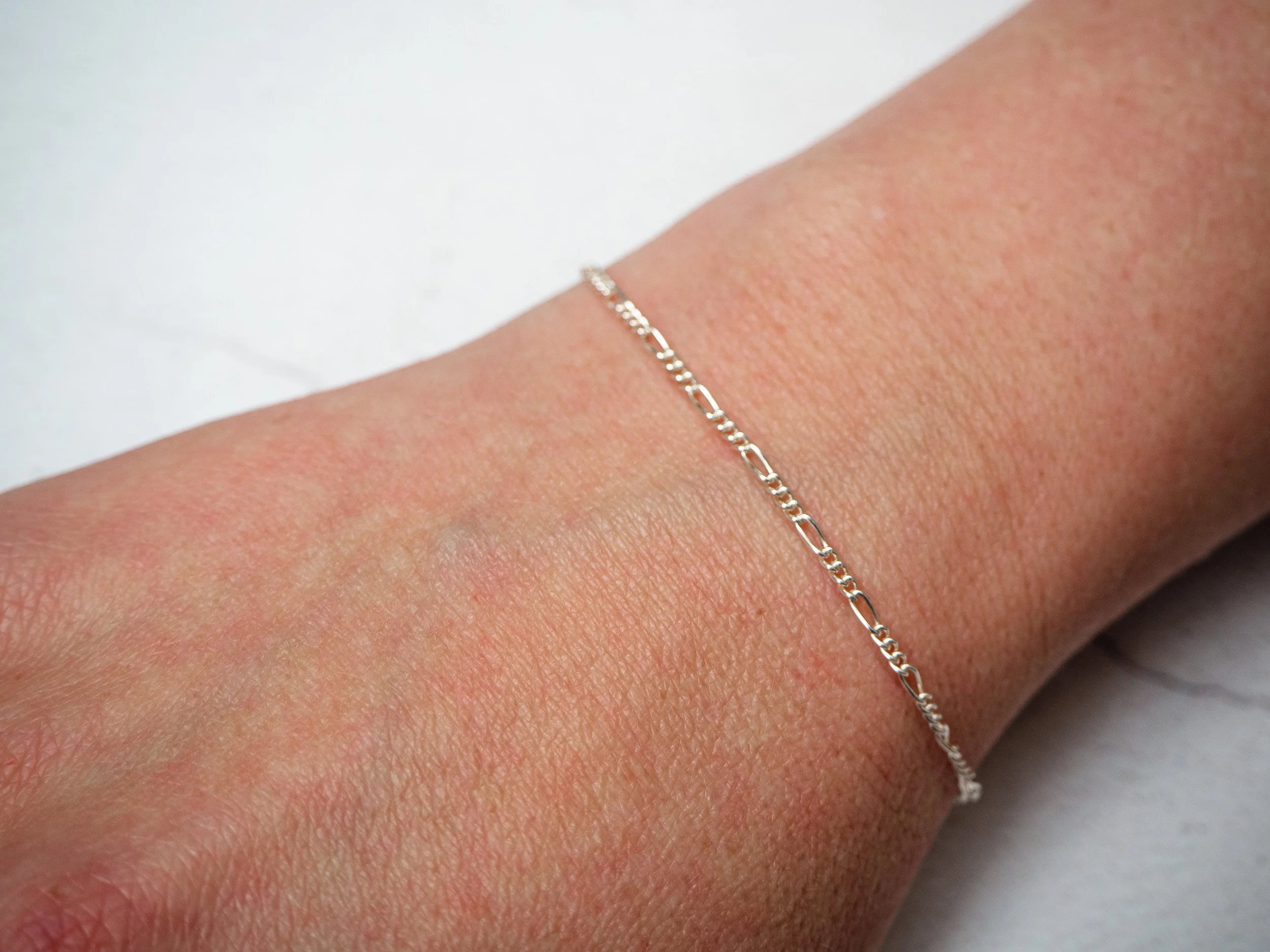 1.3mm silver figaro £60