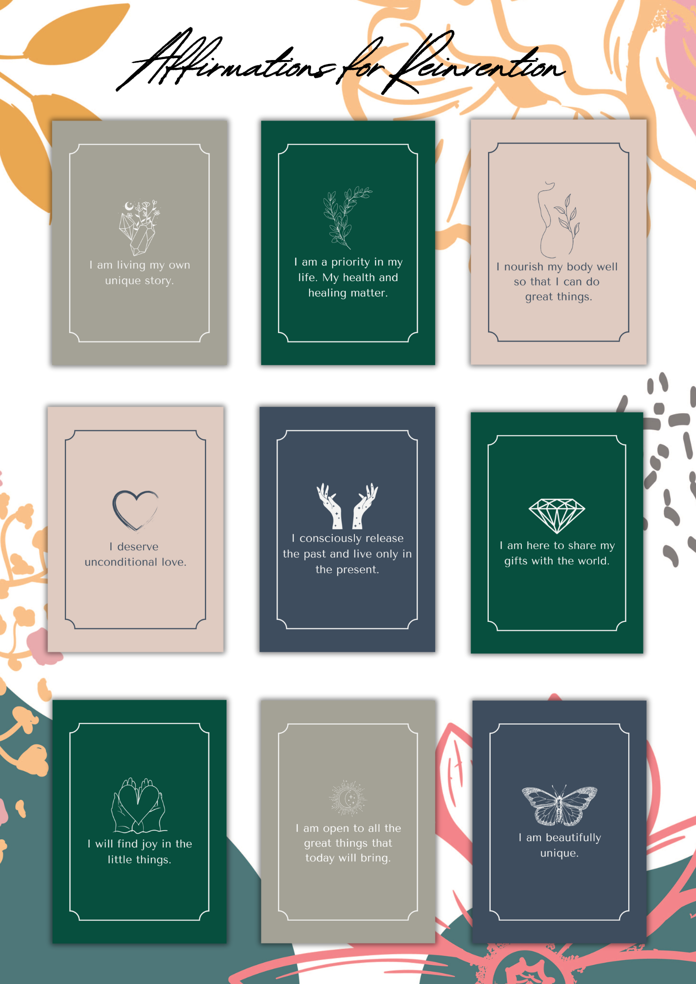 Affirmations for Reinvention Card Deck