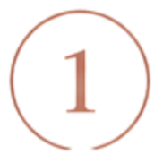 Number one inside a red circle.