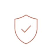 Illustration of a shield with a checkmark inside, symbolizing security or protection.