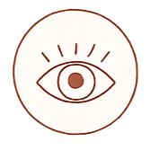A simple line drawing of an eye inside a circle