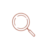 Magnifying glass with a pinkish handle
