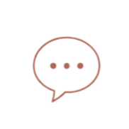 Speech bubble icon with three dots inside