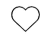 Black background with a black heart outline and colorful sparkles