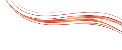 Close-up of a glossy, red and white curved cable or wire against a black background.