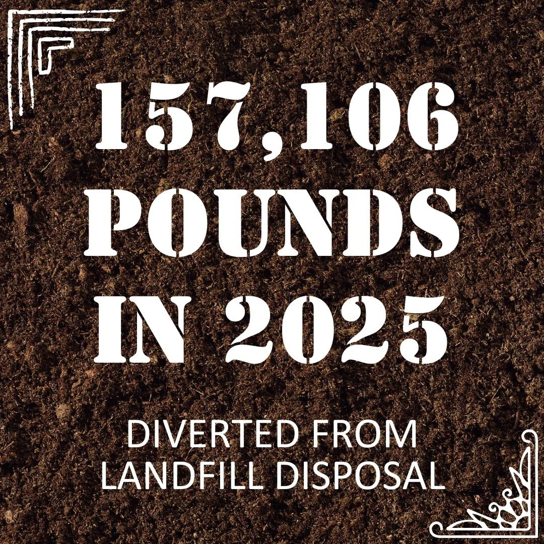 We diverted 157,106 pounds of food scraps from landfill disposal in 2025! 

✨THANK YOU to our curbside composters who made that happen✨

Here's a few snapshots of some nice buckets and bins from last year...boy howdy, are there lots of photos like th