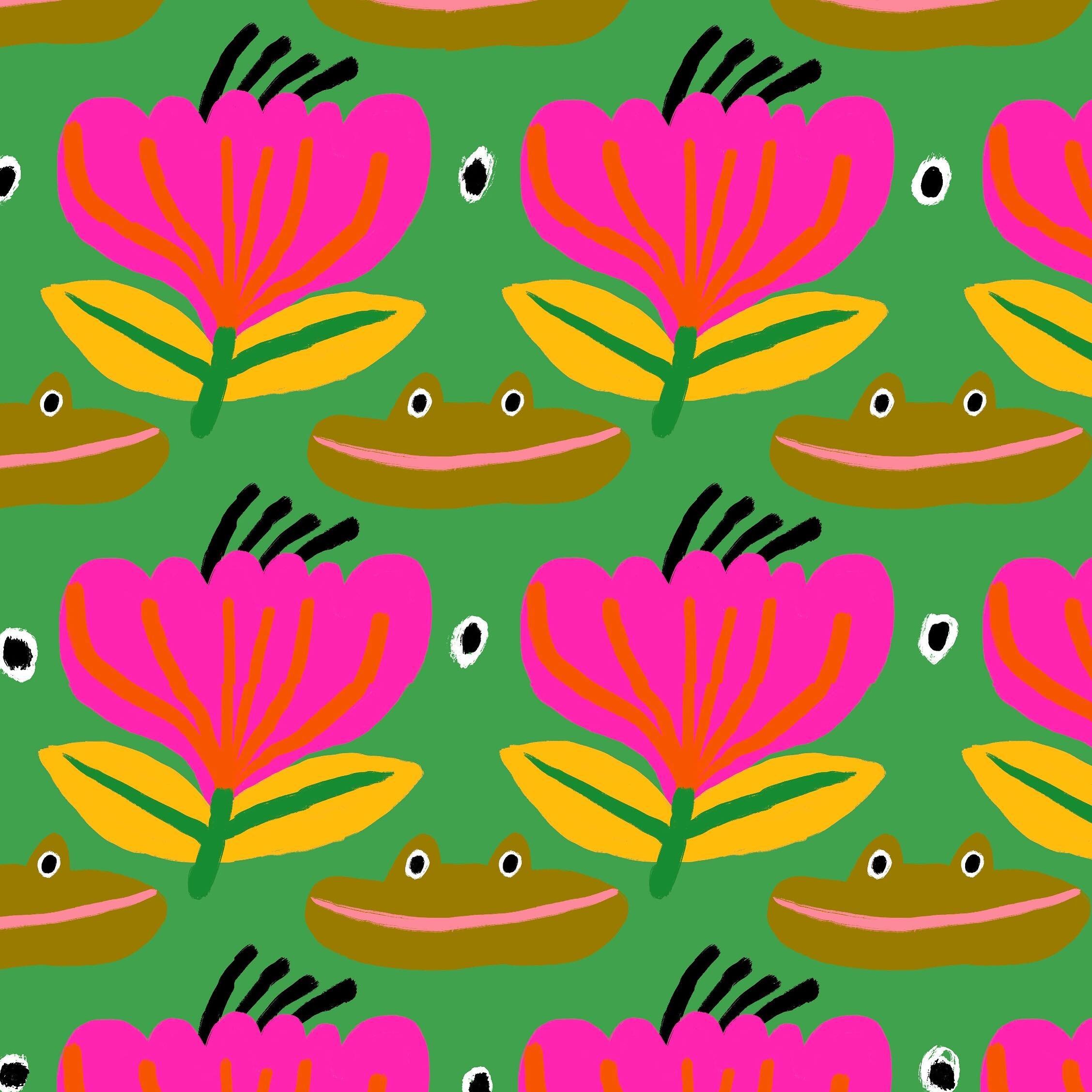 The sun was so bright today it made me want to dig out some spring patterns. Like this frog, flower and spawn repeat 🐸🌸🐸🌸

#surfacepatterndesign #frogpattern #illustratedfrog #happyfrog #springpattern #springrepeats #paintpattern #sheffieldillust