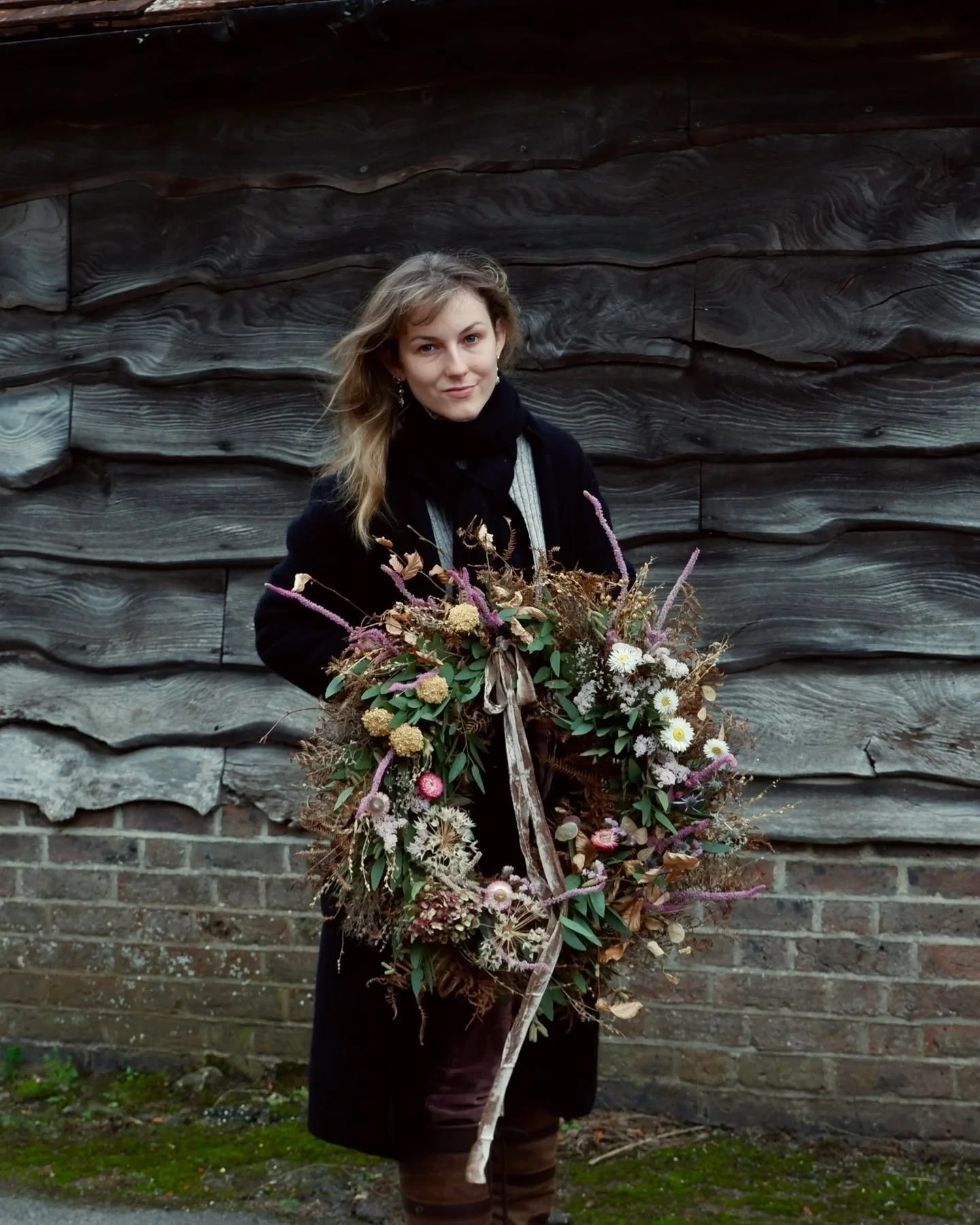 The official photograph of the last wreath I will be making before Christmas... 

As you can see from my dark circles, I am fully tired-out. The attention Ramshackle has received in the last week has been hugely exciting, but also exhausting and a lo