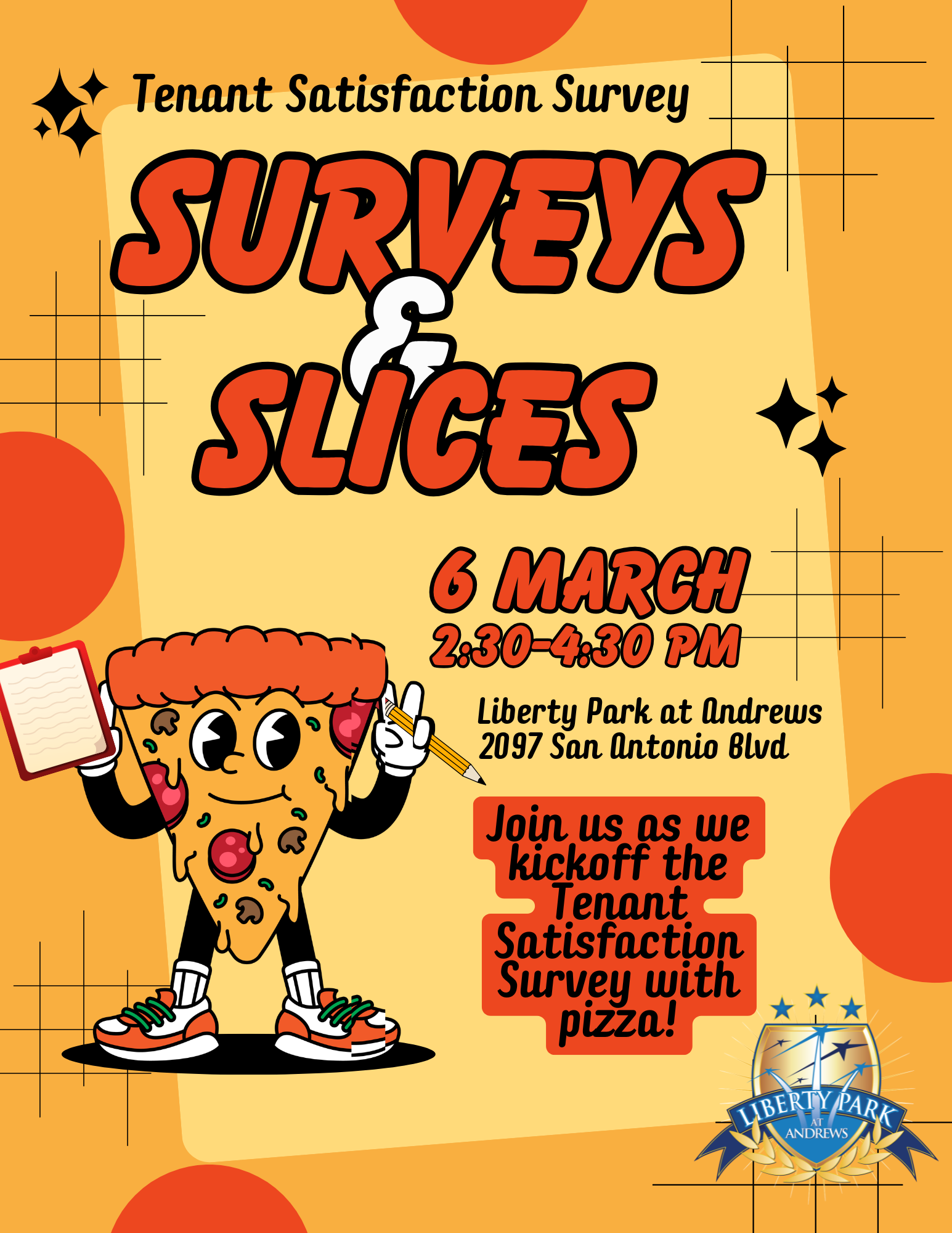 2026 Tenant Satisfaction Survey Kickoff- "Surveys &amp; Slices"