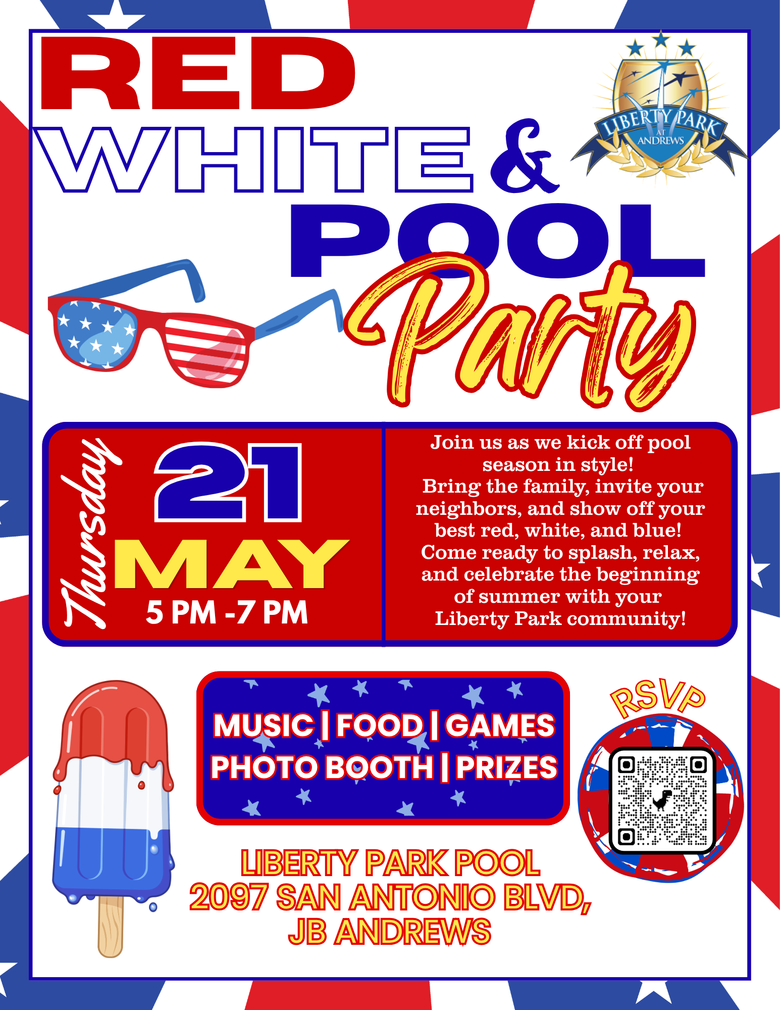Liberty Park Pool Opening "Red, White, Pool Party"