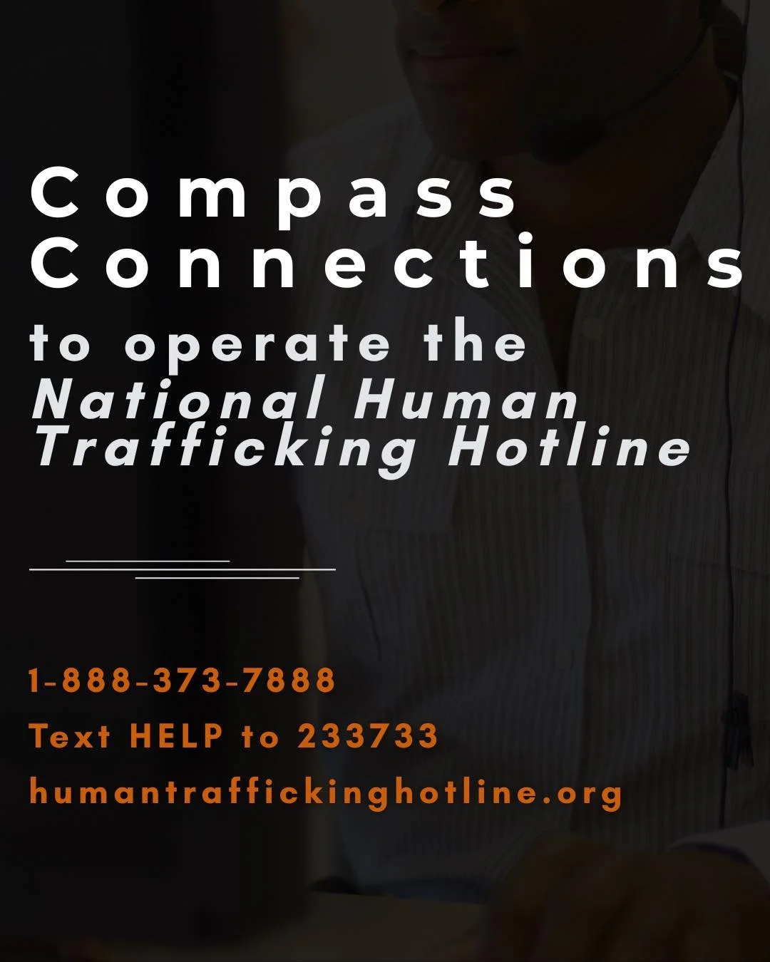 Big change at the National Human Trafficking Hotline: HHS has awarded a 5-year, $35M grant to Compass Connections to take over operations.
The switch follows reports of long wait times and missed calls under the prior provider.
Law enforcement and pa