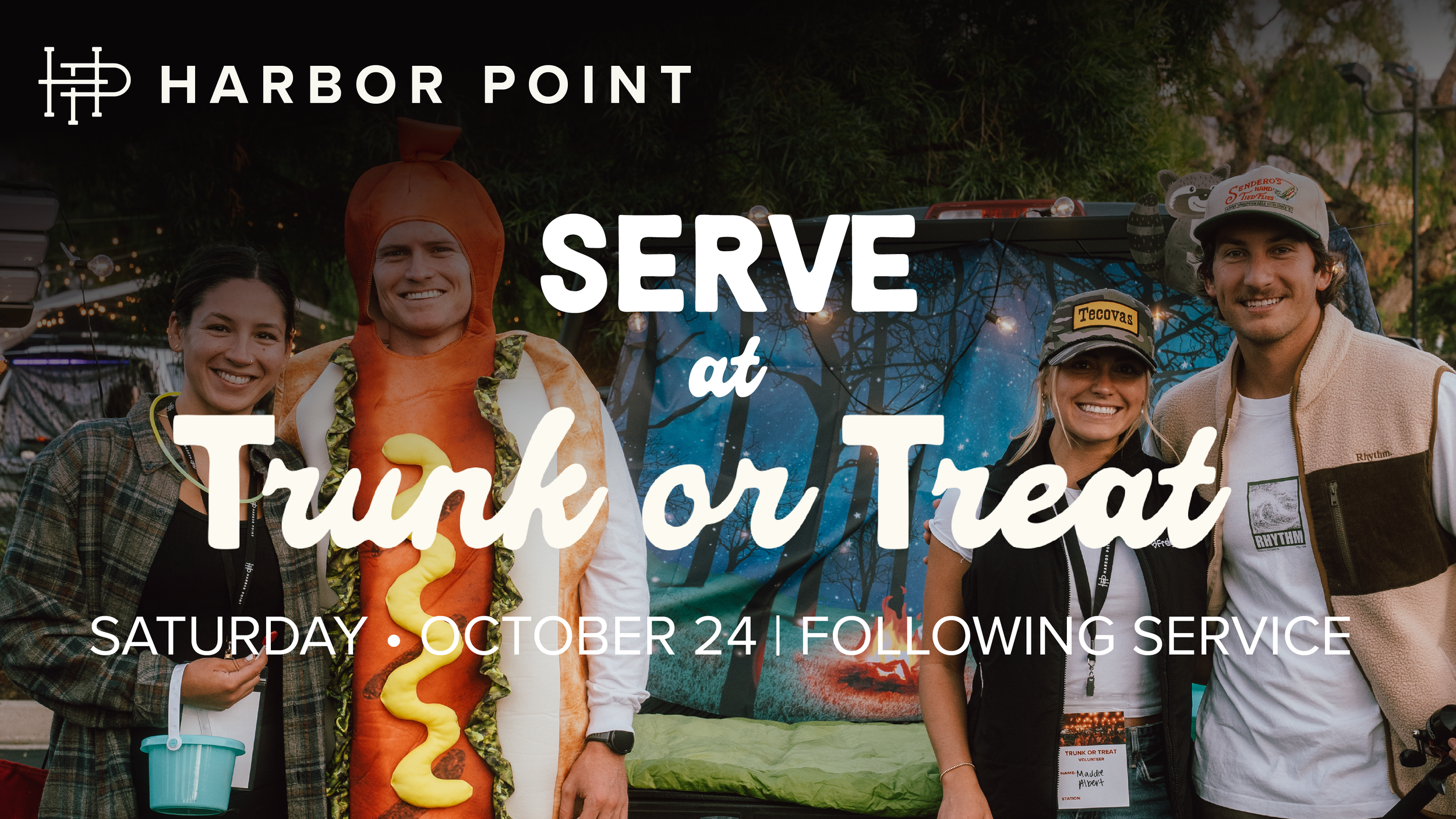 SERVE AT TRUNK or treat