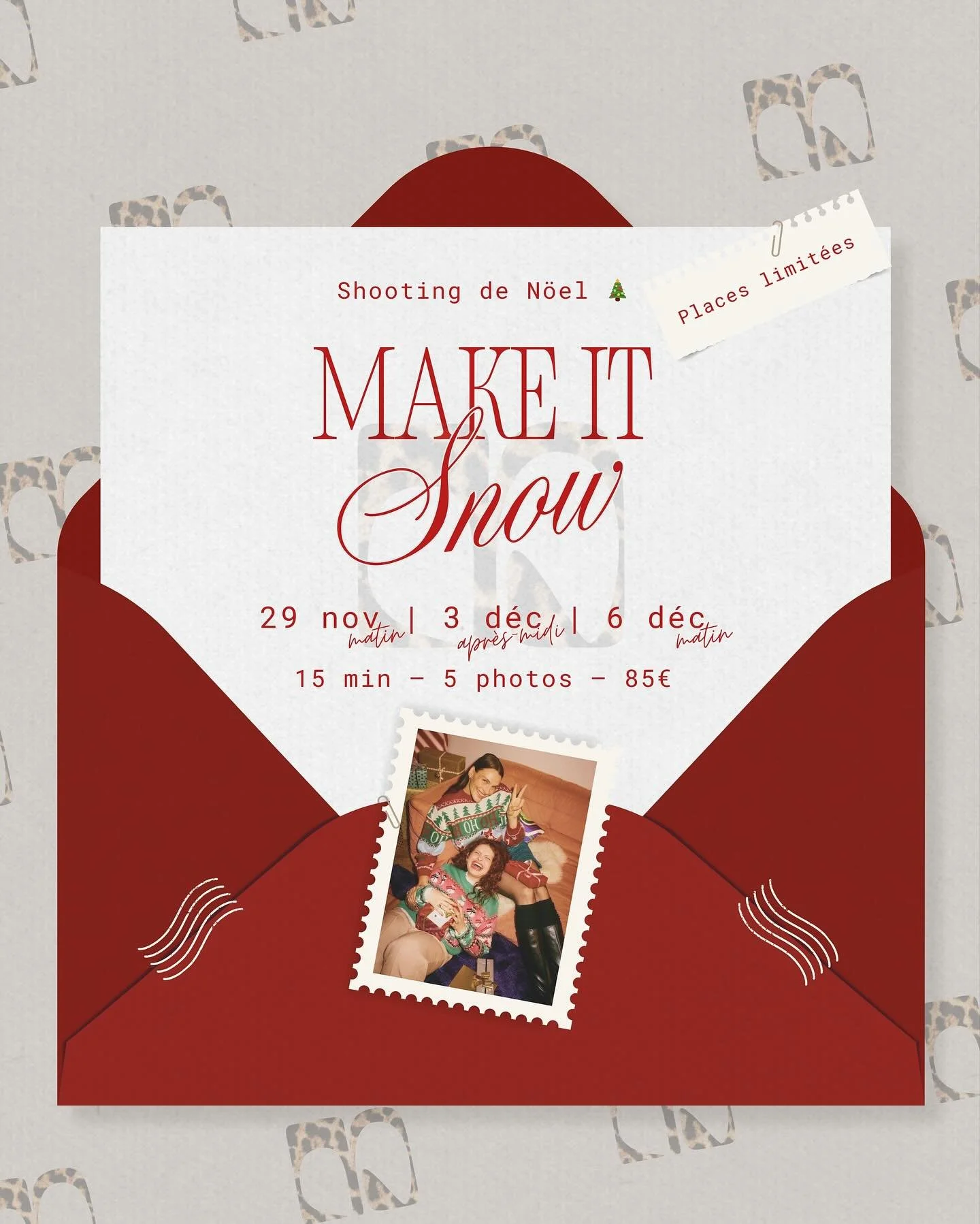 ☃️✨ MAKE IT SNOW ✨☃️

Cette ann&eacute;e, on r&eacute;invente le shooting de No&euml;l : du flash, une vibe r&eacute;tro, des pulls kitsch (ou les v&ocirc;tres !), et une bonne dose d&rsquo;esprit festif.

Avec @upside.jim on installe une parenth&egr