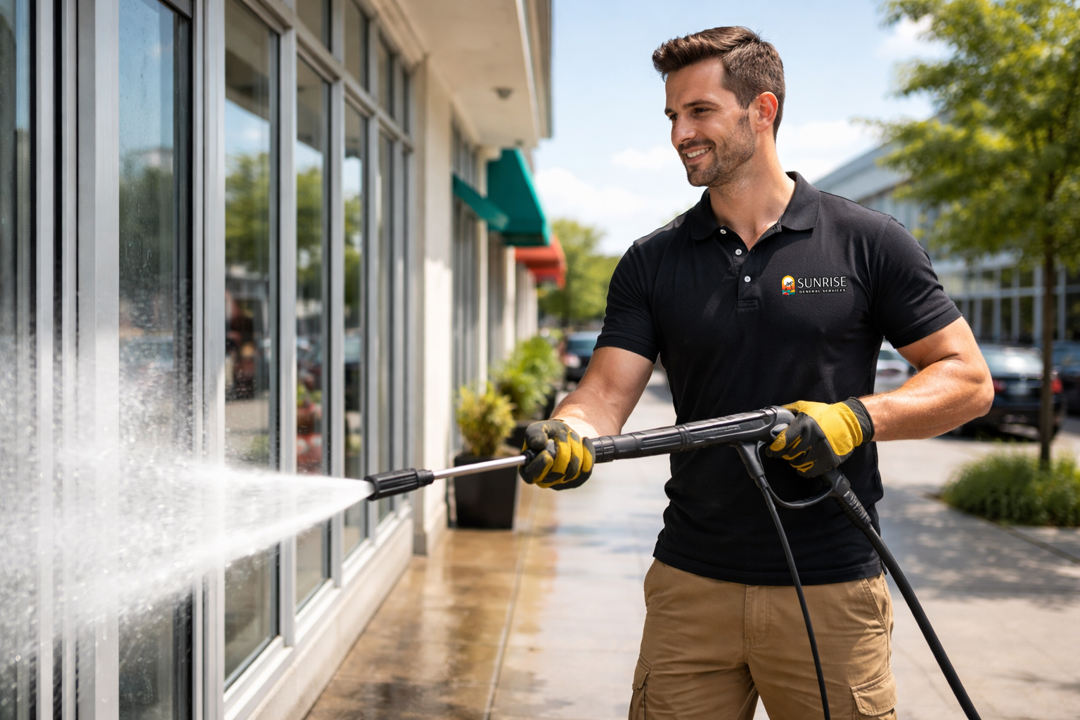 Pressure Washing Business Store Fronts