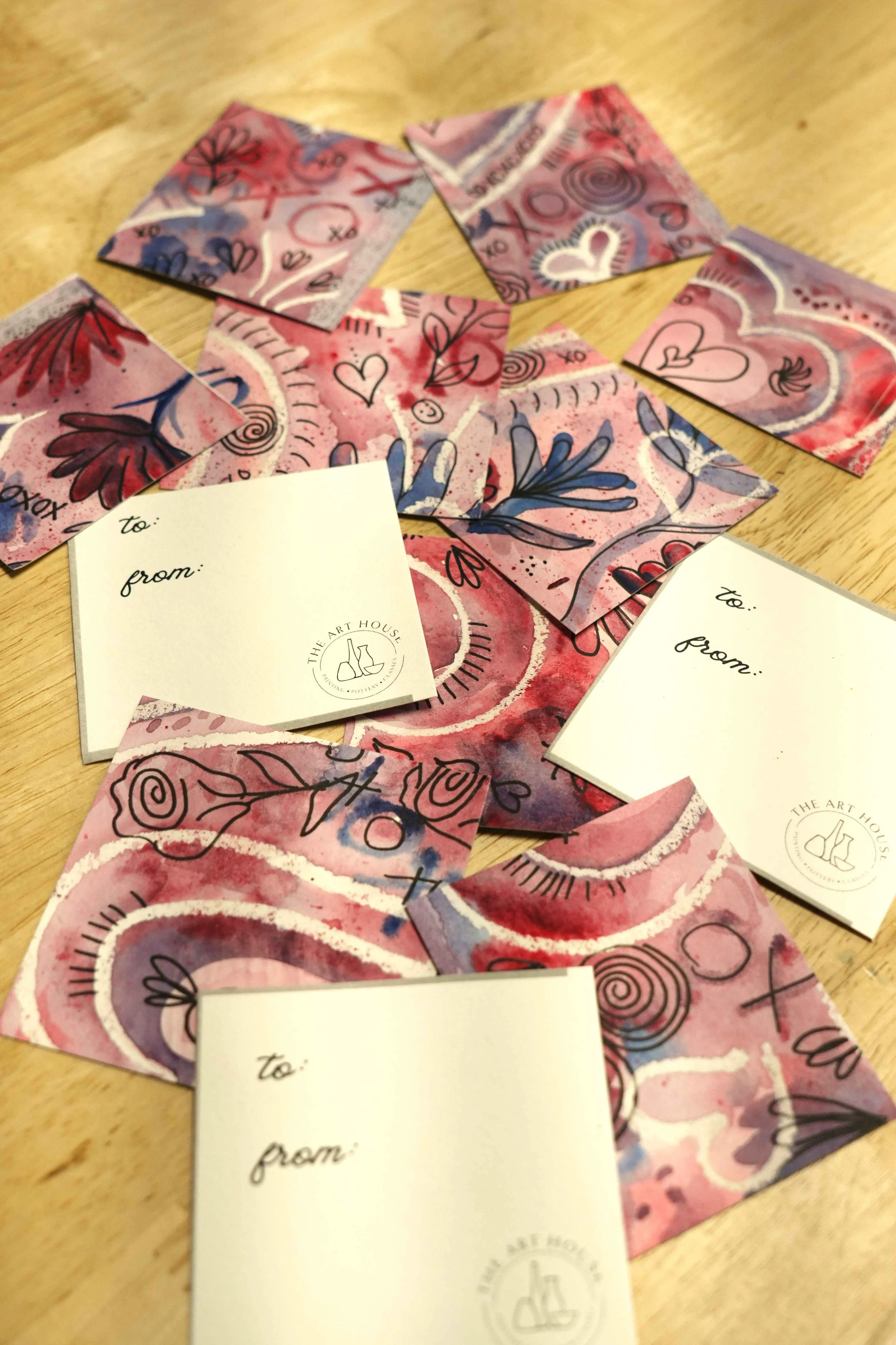 Kids' Watercolors Workshop: Valentine's Day Cards