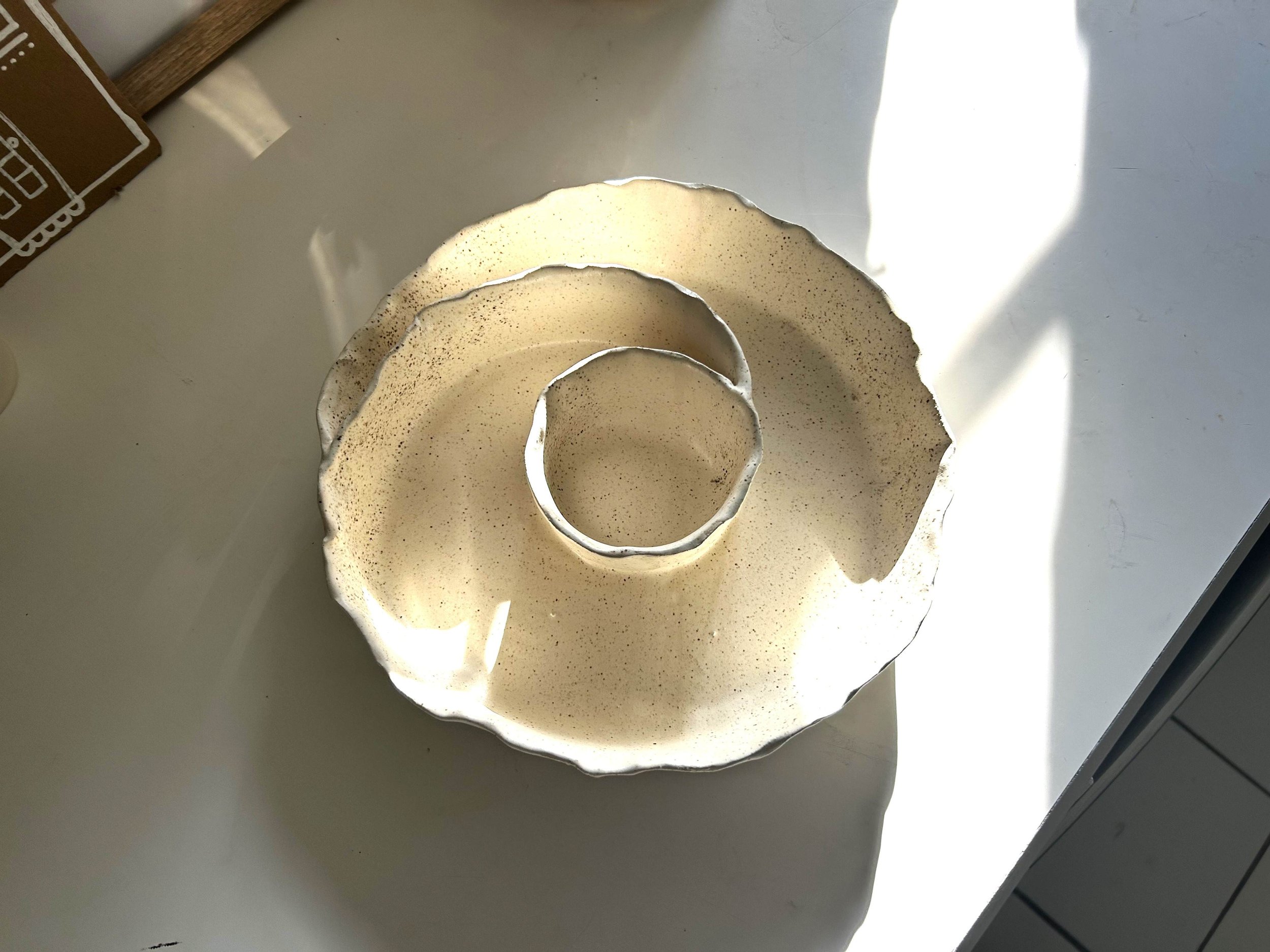 Sip and Sculpt swirl bowl clay project made at The Art House St Augustine
