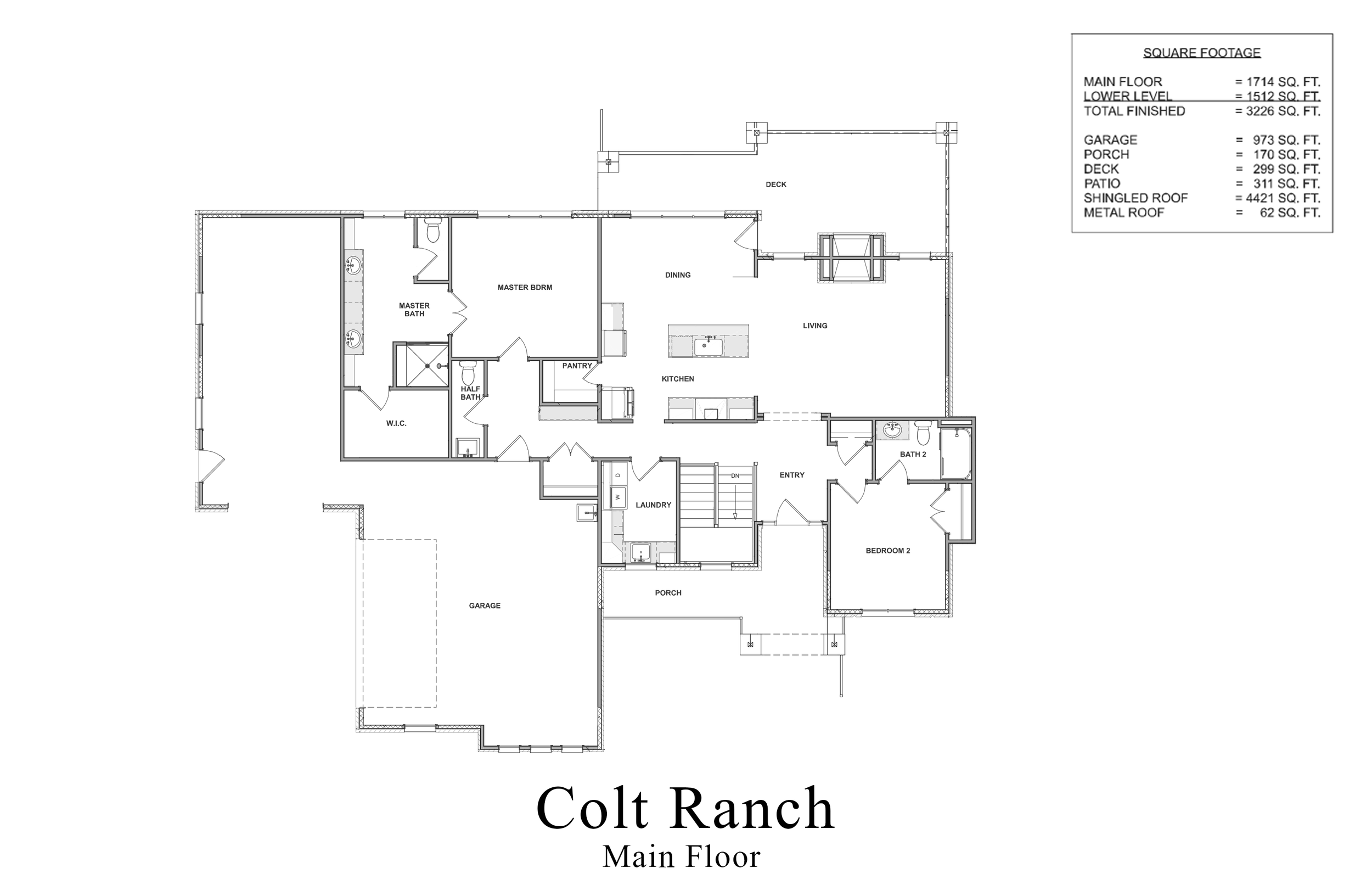 Colt Ranch Main Floor - Stone Chase Homes