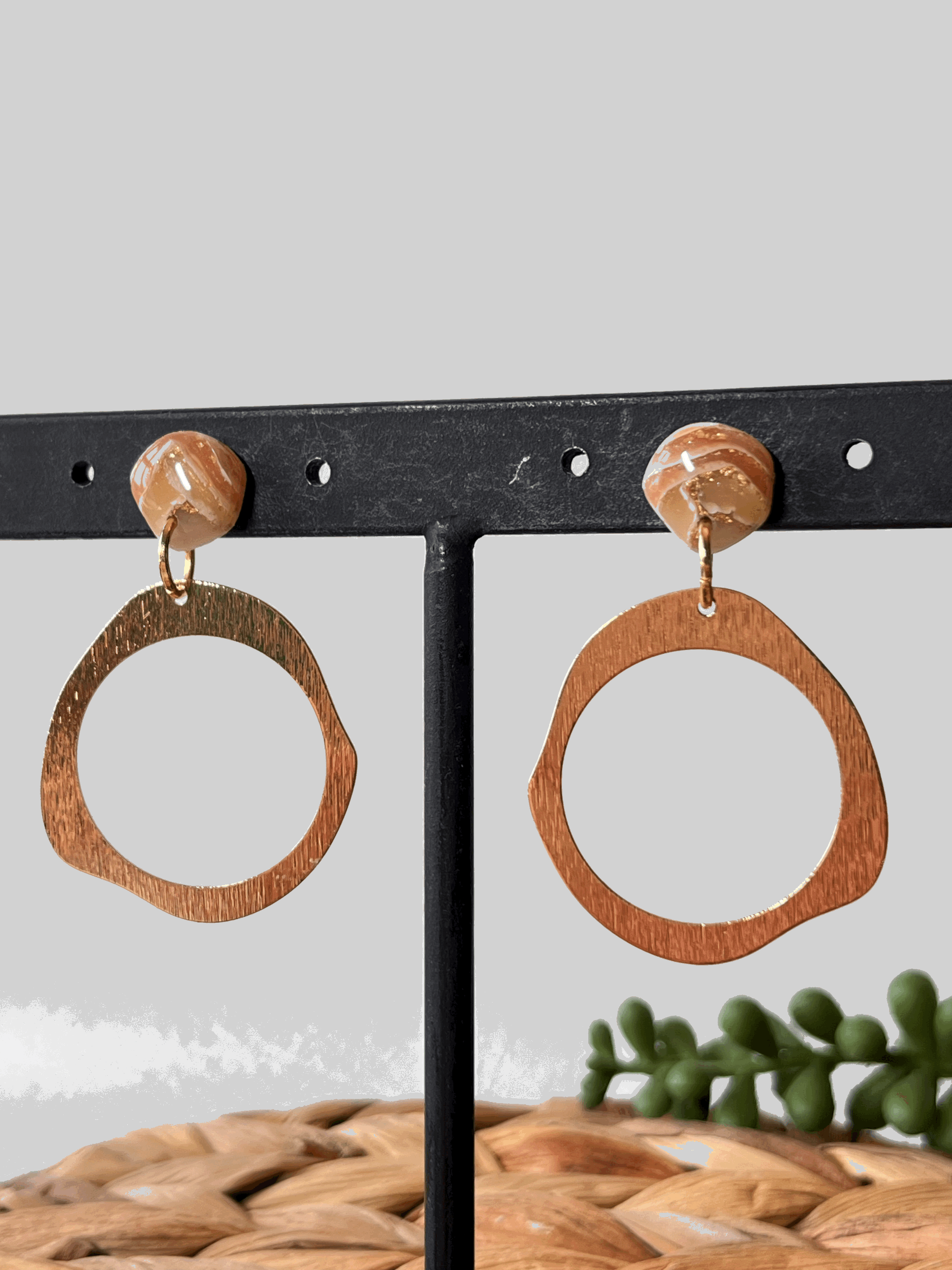 Rose Gold Organic Circles