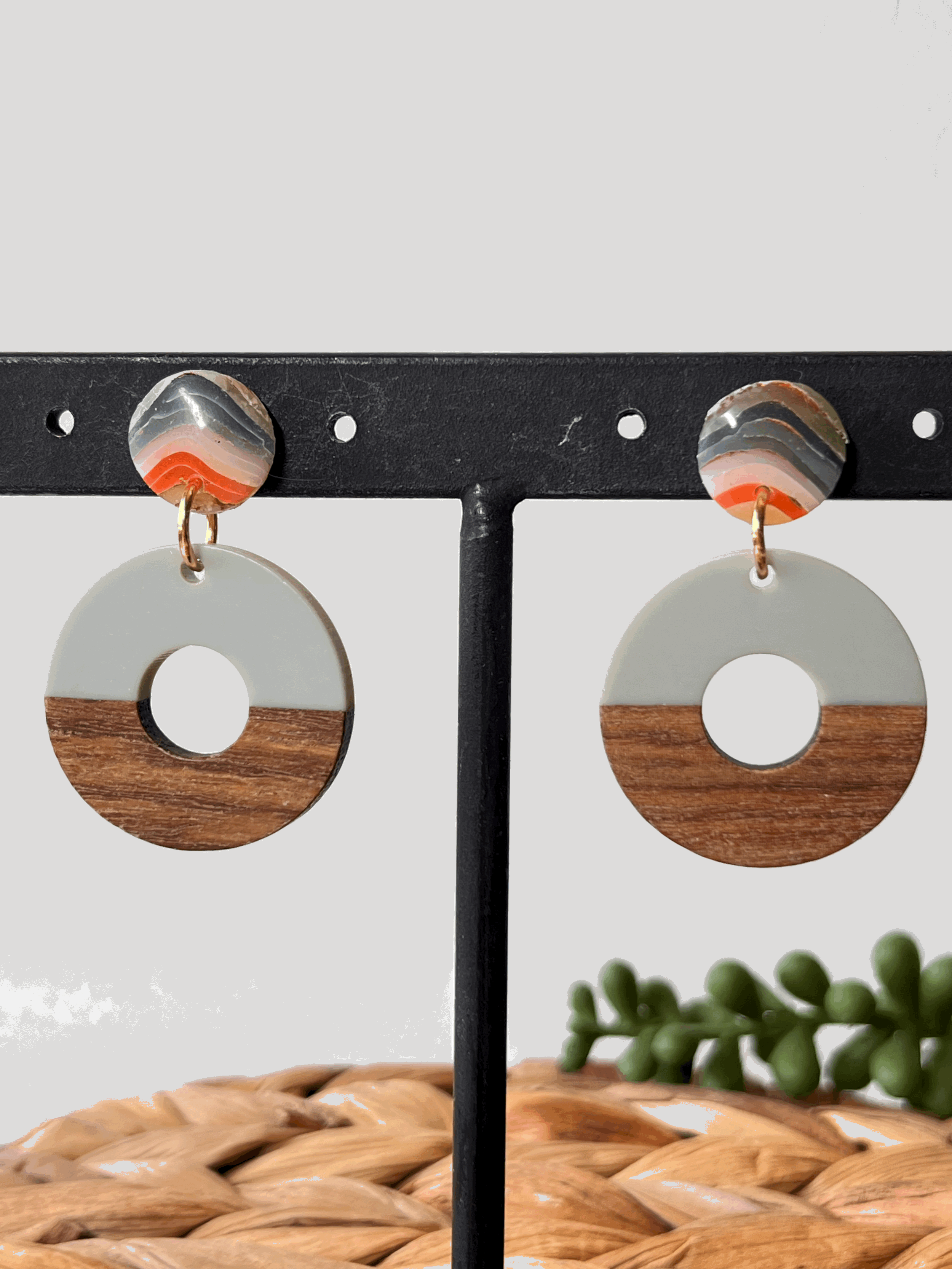 Circle Cutout Wood Dipped