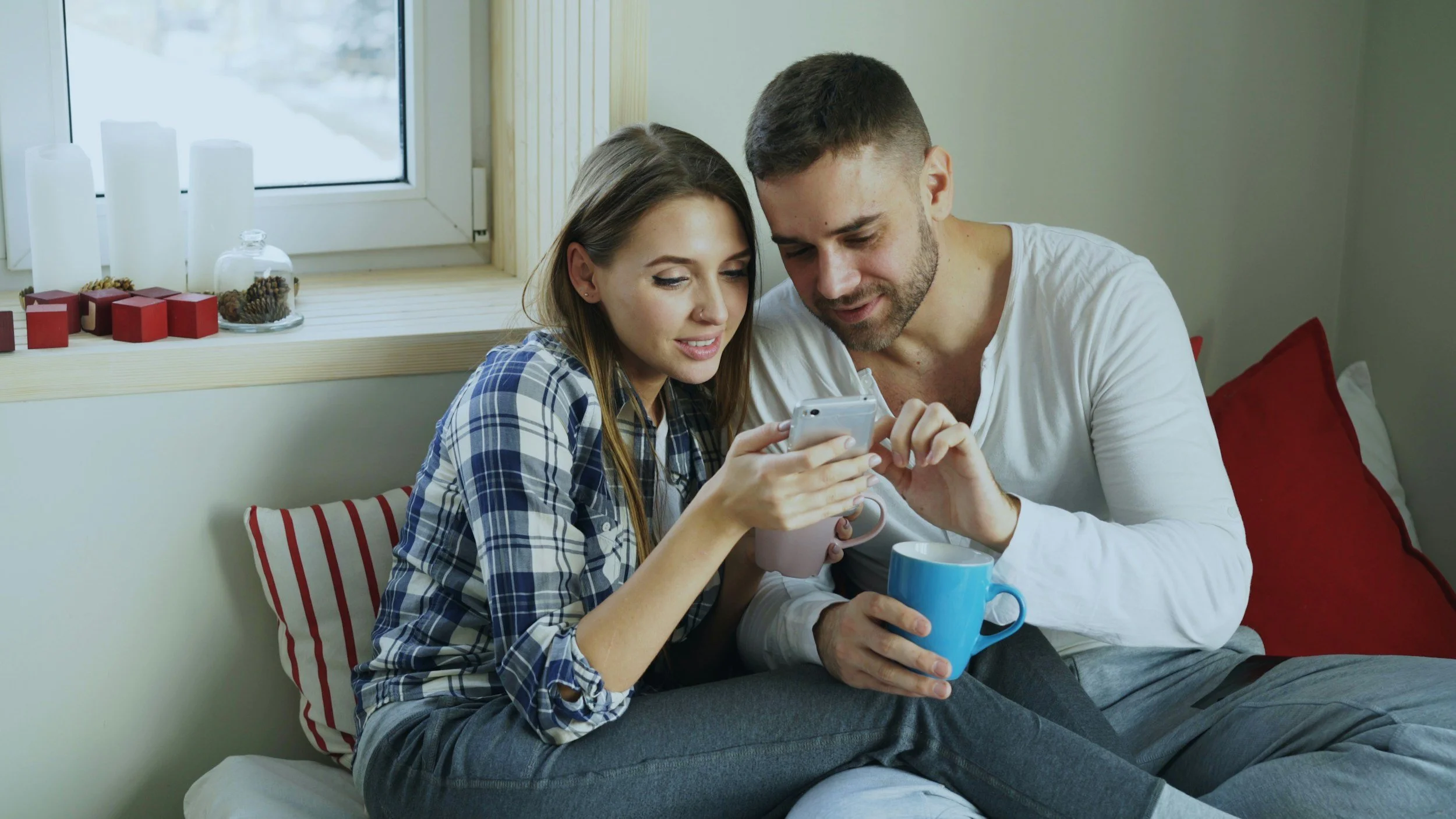 Couple practicing a regular check in