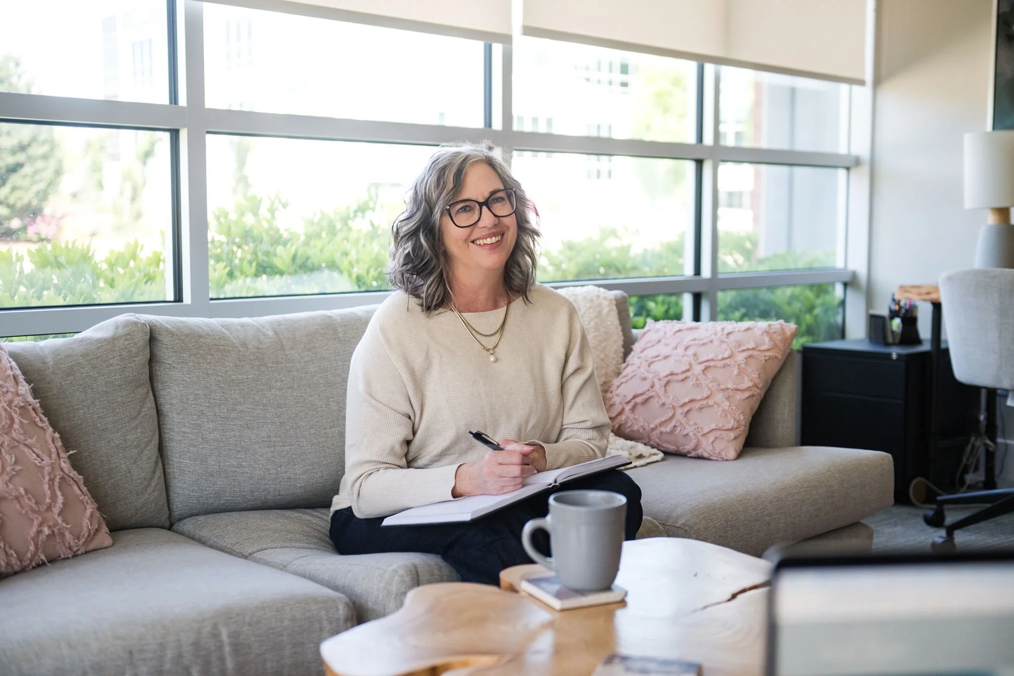 Therapist and client in an EMDR trauma therapy session in Surrey, BC