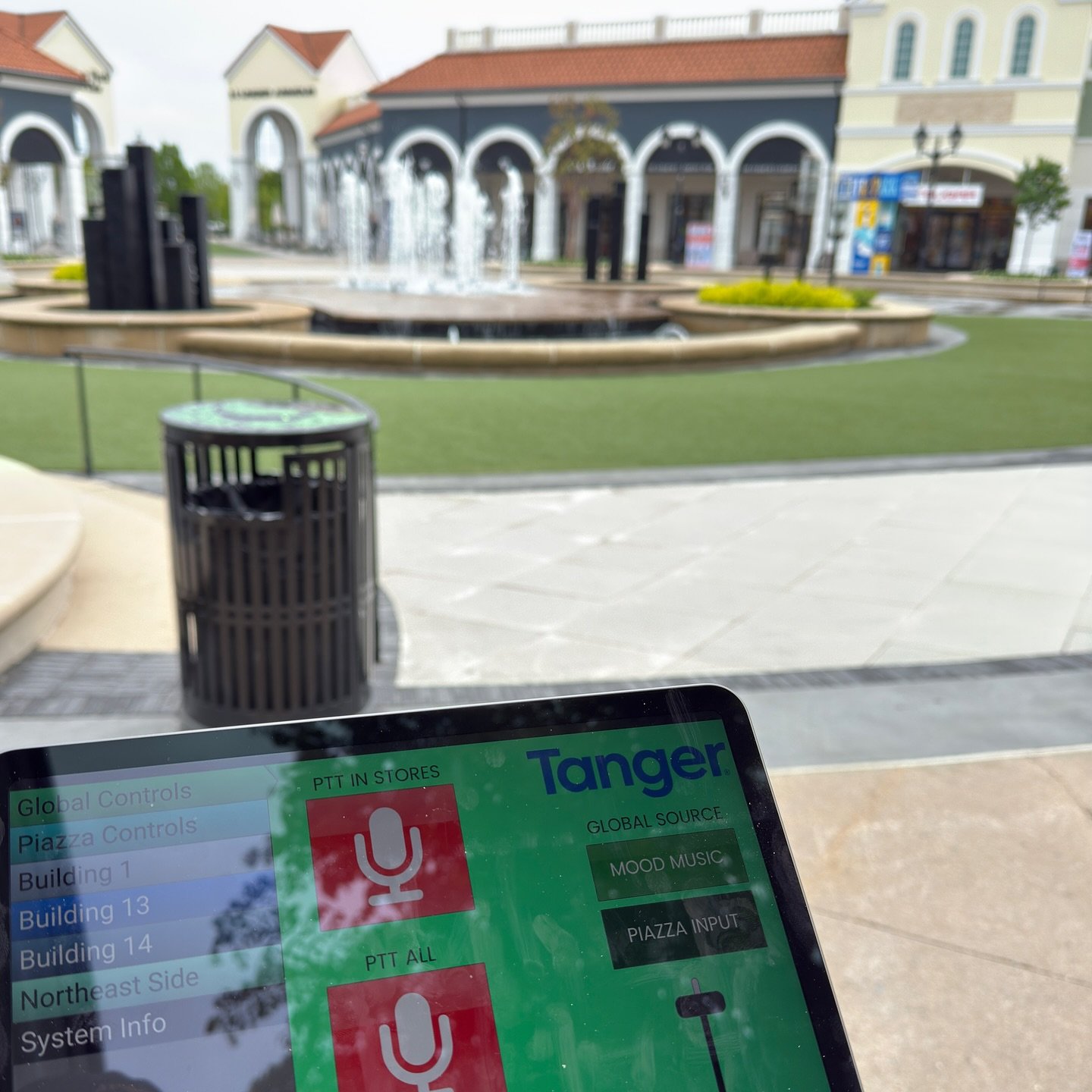 In a recent capital project, Tanger Outlets of Deer Park decided to upgrade their outdoor common area sound systems to a full custom built Q-Sys system. At the heart of the design, a Core-110f provides not only the backbone for the outdoor music, but