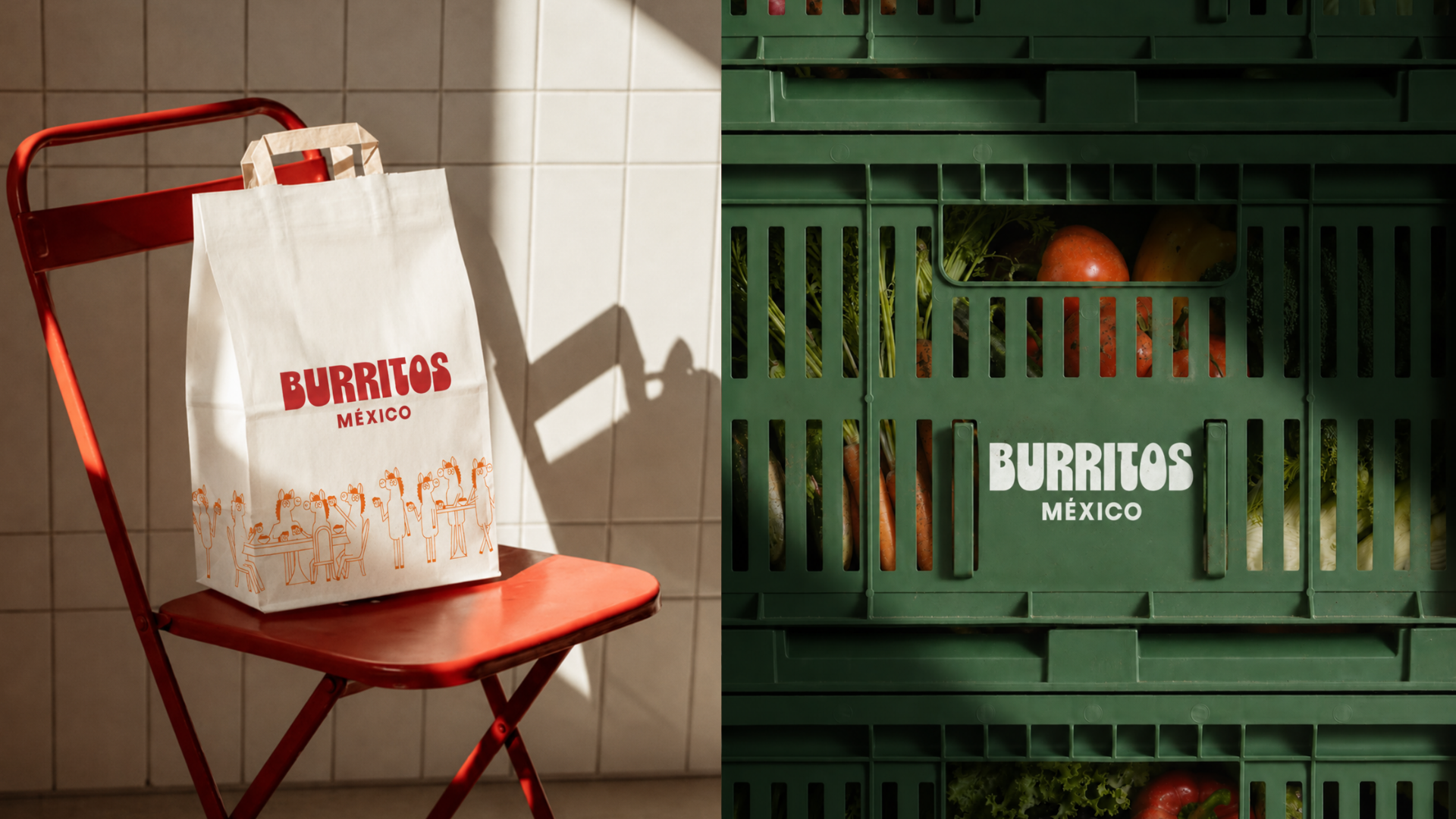 Burritos México brand identity by Dos Ojos Estudio