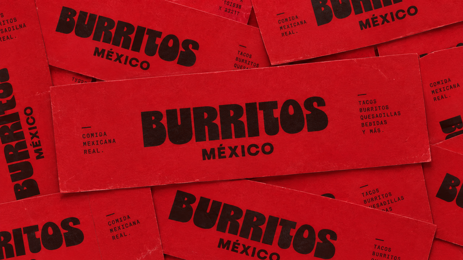 Burritos México branding applied in the restaurant space