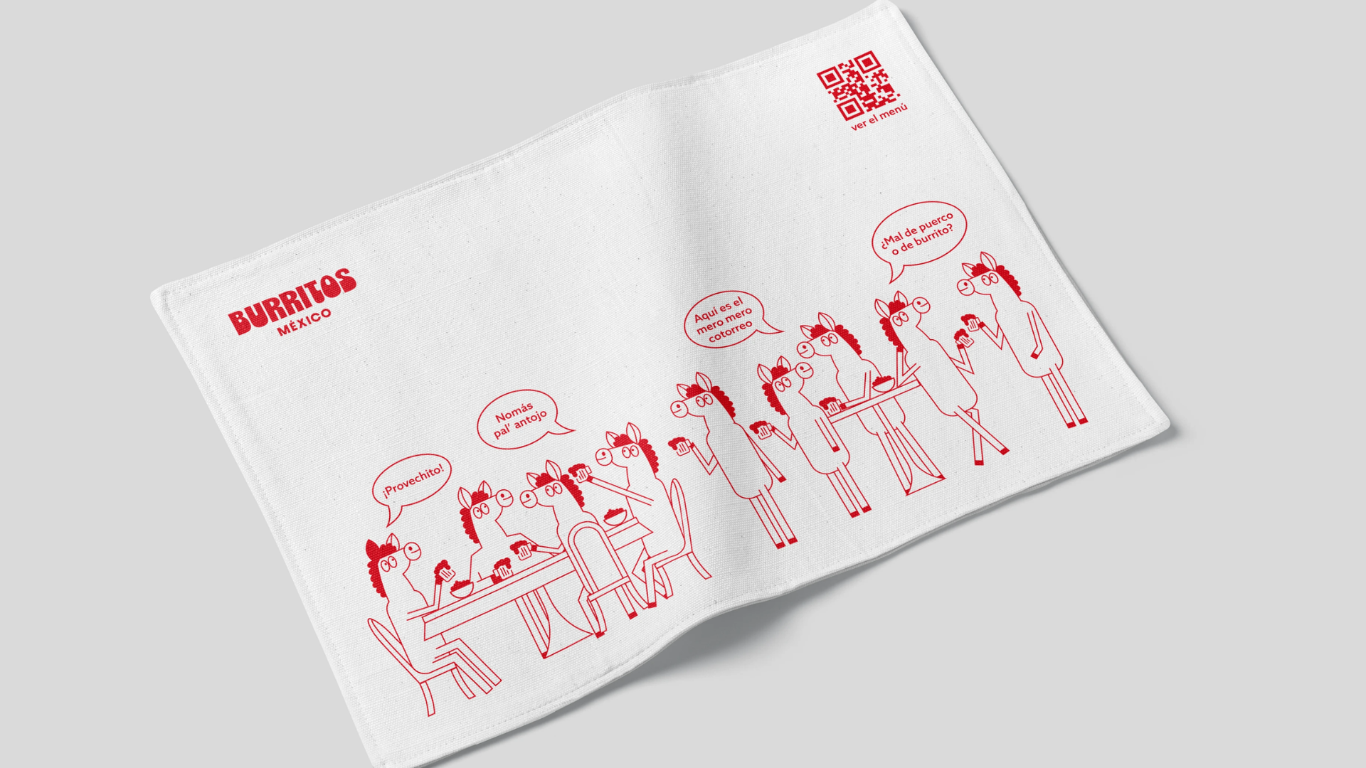 Burritos México takeaway packaging and bags