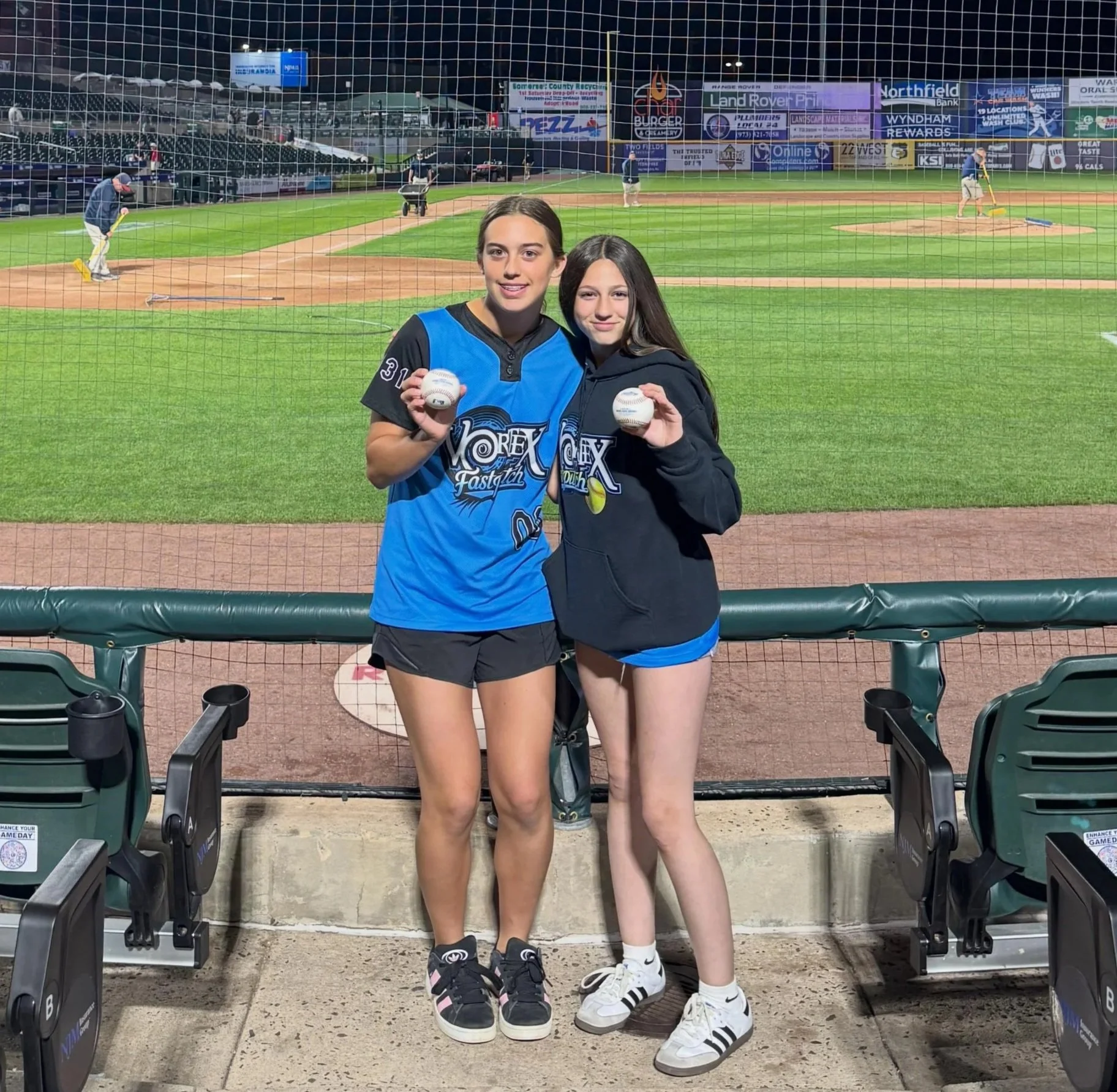 Begged for Baseballs from the Patriots!