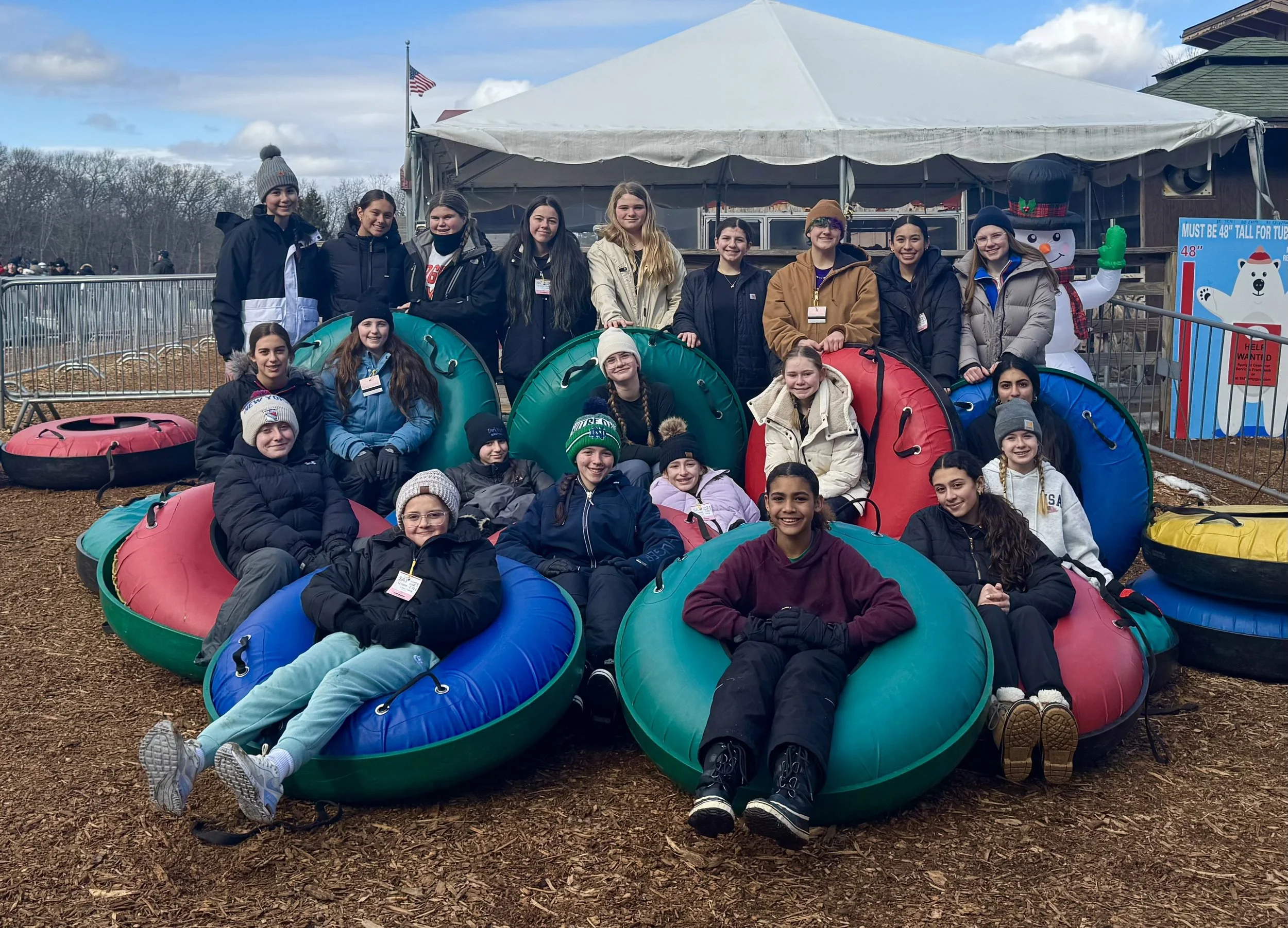 Snow Tubing Team Bonding