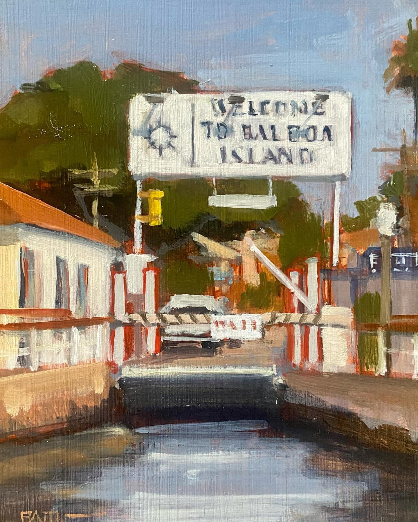 Summer vibes&hellip;.&rsquo;Welcomr to Balboa&rsquo; 

8x10 oil on board,
no longer available