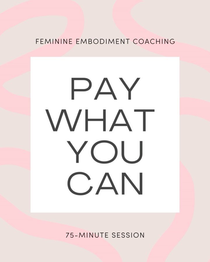 It&rsquo;s with great pleasure that I&rsquo;m offering a &ldquo;pay-what-you-can&rdquo; policy for a 75-minute coaching session with me. 🩷⁠
⁠
📞 Our call is a supportive space for you to express the full range of your emotions and uncover limiting b