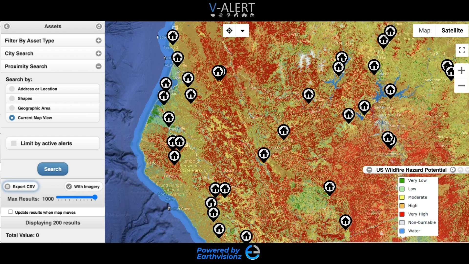 Wildfire Risk Map Examples Introducing The New Portfolio Risk Report Tool — EarthVisionZ