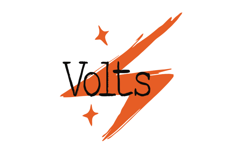 The word 'Votes' written over orange lightning bolt graphics with small star shapes around.