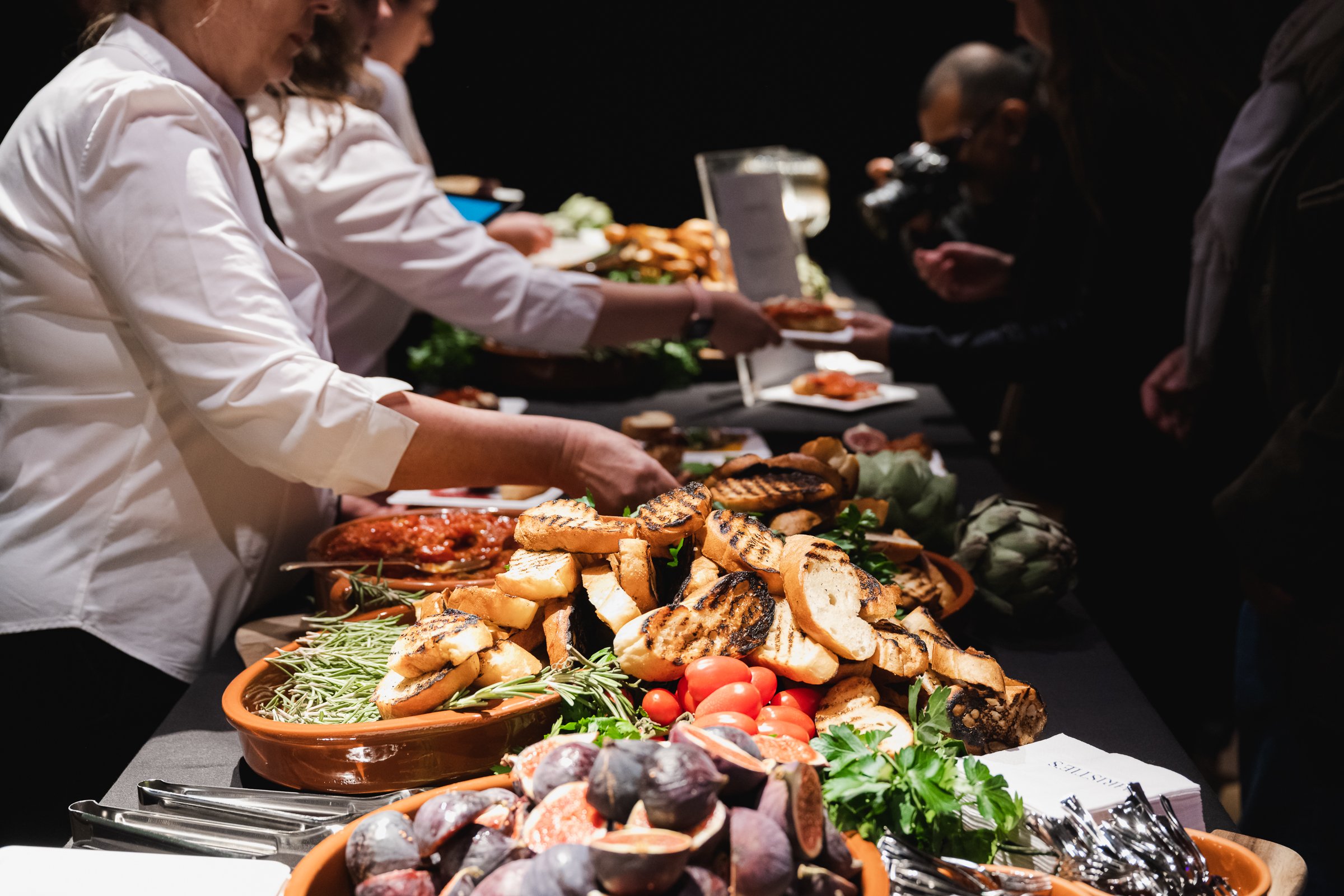 Bruschetta Food Bar, catered by William Norris