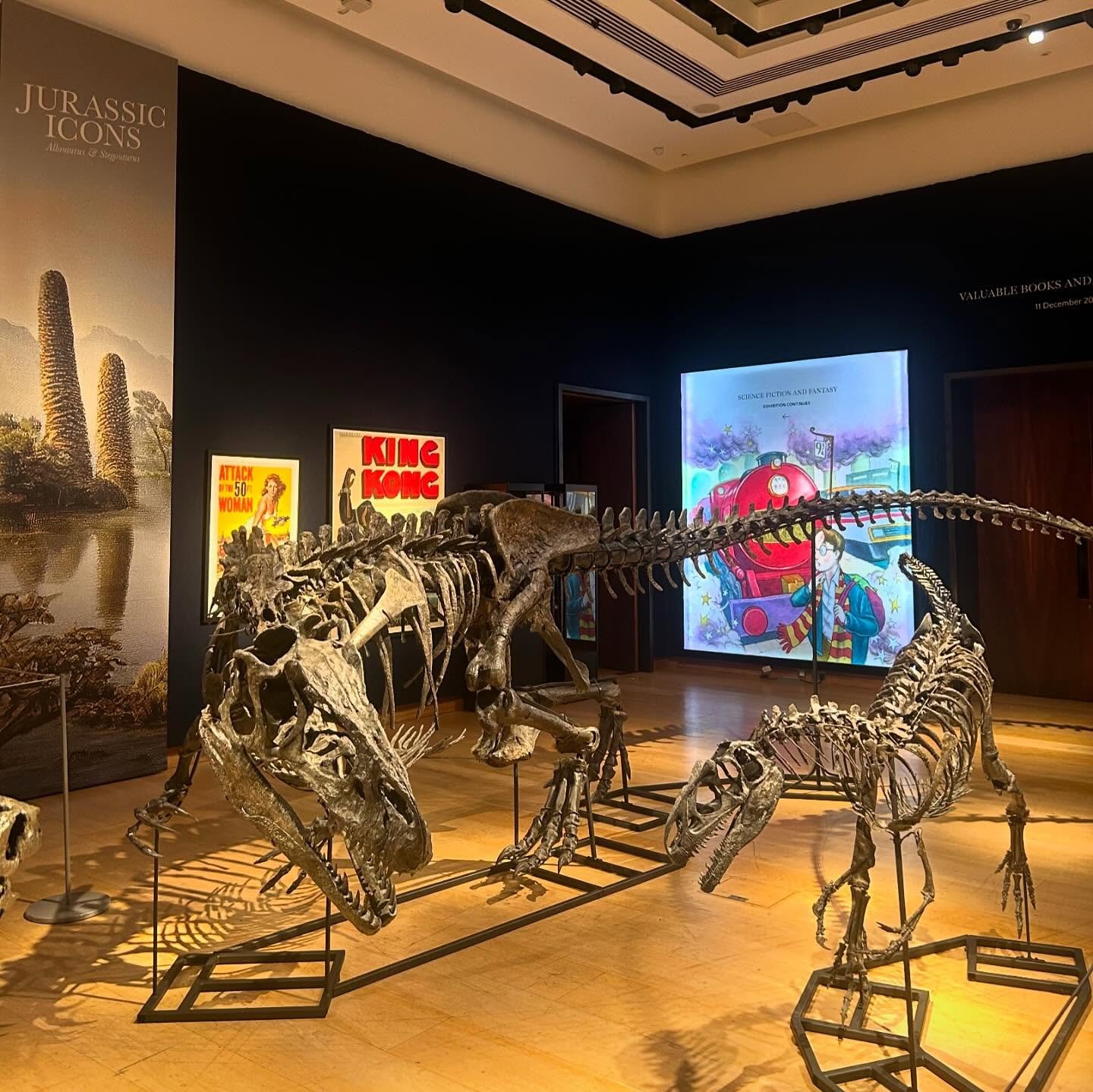 Jurassic Icons: Allosaurus & Stegosaurus sale totalling £12,405,000 yesterday! Not every day do you get to say that dinosaurs have taken over the office 🦖🦖