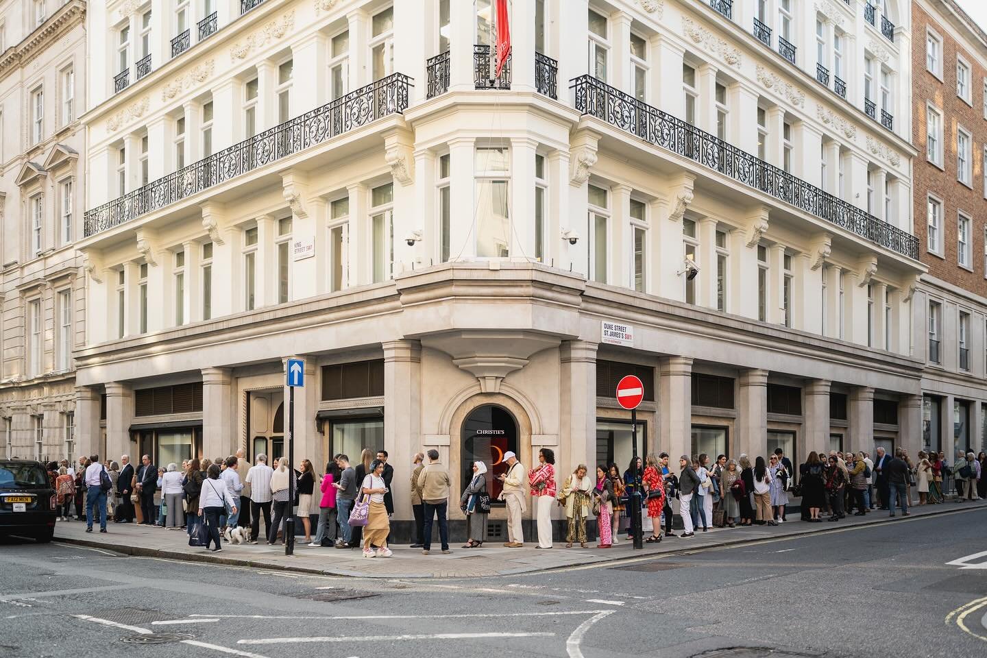 Guests queueing for Christie’s Lates | Layali - an exciting (& sometimes scary) thing to see as the Event Manager!!