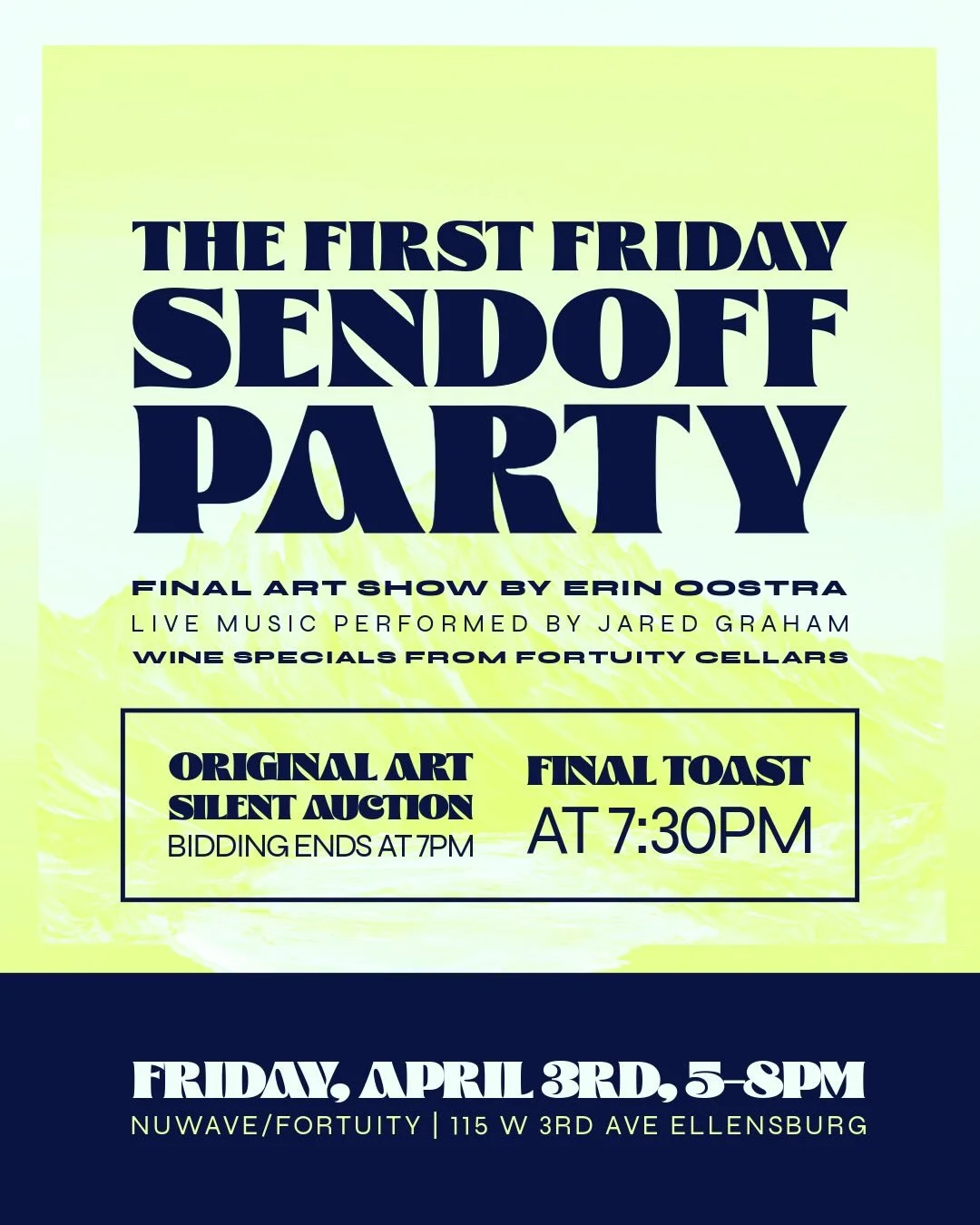 After years of nonstop art, classes, fairs, and gallery life, I&rsquo;m finally taking a sabbatical this summer before heading to Colorado. In just a few days, we get to gather one last time.

I would love to see you this Friday 5-8 @nuwavegallery @f