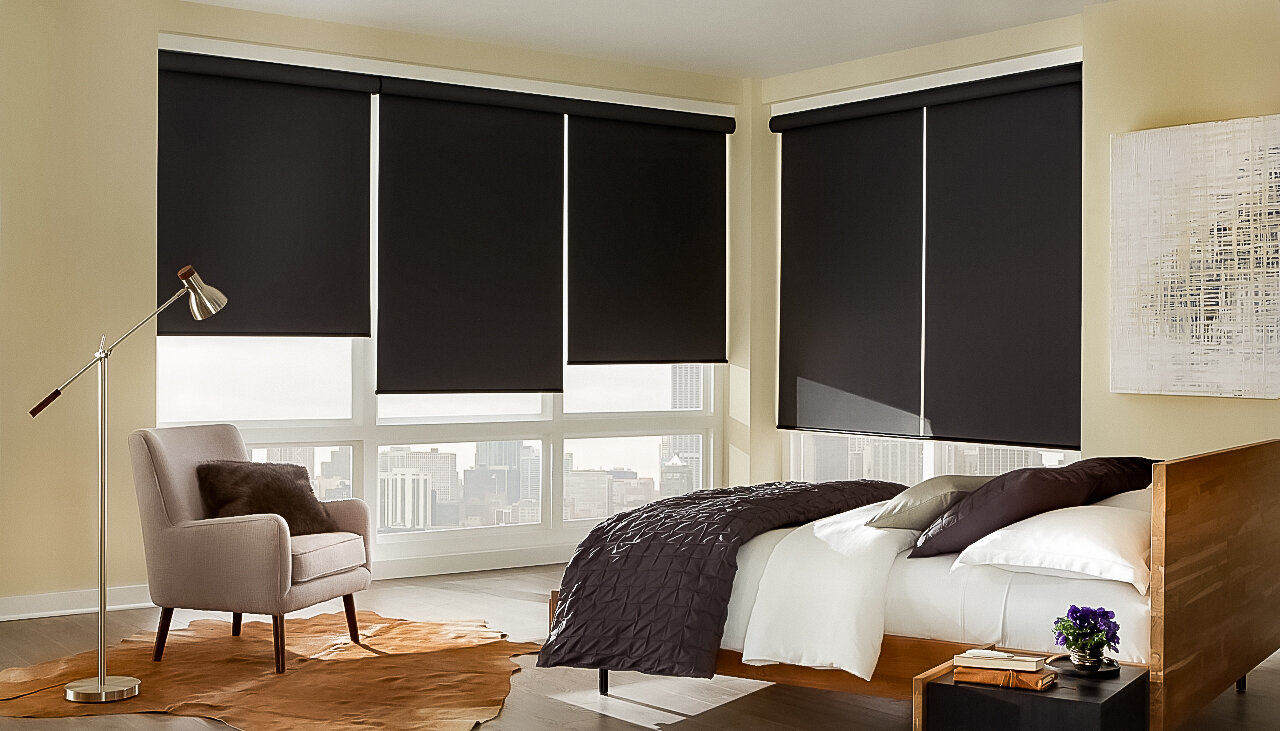 Do you love cuddling up for the weekend with an enticing series, endless snacks, and a blacked-out room? We definitely do! 

Our blackout roller shades come in a variety of fabrics and textures, allowing you to choose a window solution that enhances 