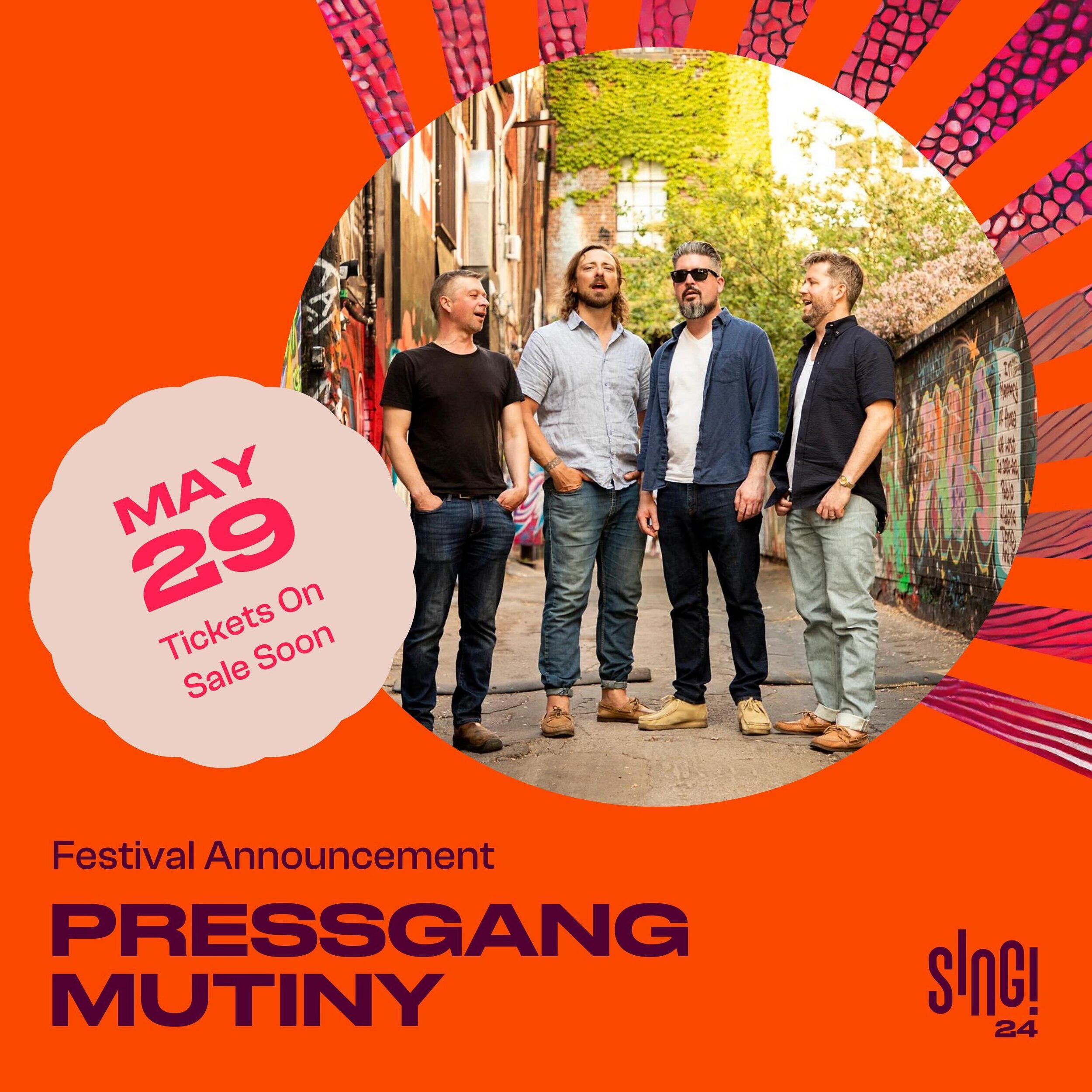 2024 Festival announcement! On Wednesday May 29th, Grab yourself a beer and SING ALONG with Toronto&rsquo;s Shantymen, Pressgang Mutiny as they host a casual sea shanty sing-along at the Saulter Street Brewery! #SING2024 #Acappella #SingAlong #LocalB