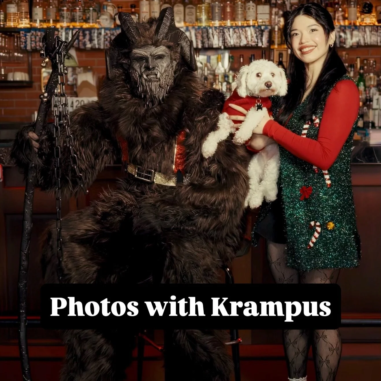 We are so excited for a different kind of event this holiday season 🎄 
Photos with Krampus! Hosted by HellHound Social Club--Houston's exciting new social dog club 😝

Stop by for professional photos with your pup all while supporting your local dog